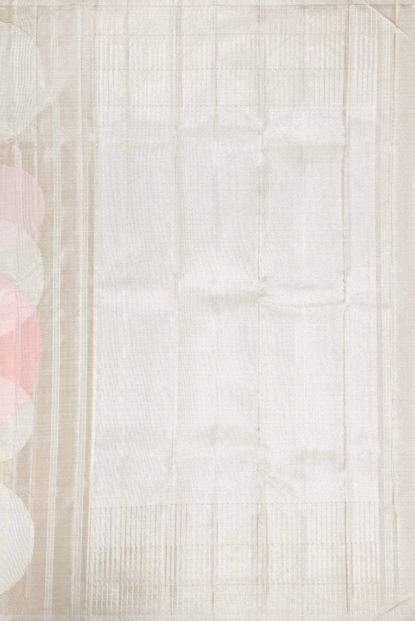 Silver Dual Tone Kanjivaram Tissue Silk Saree - Image 5