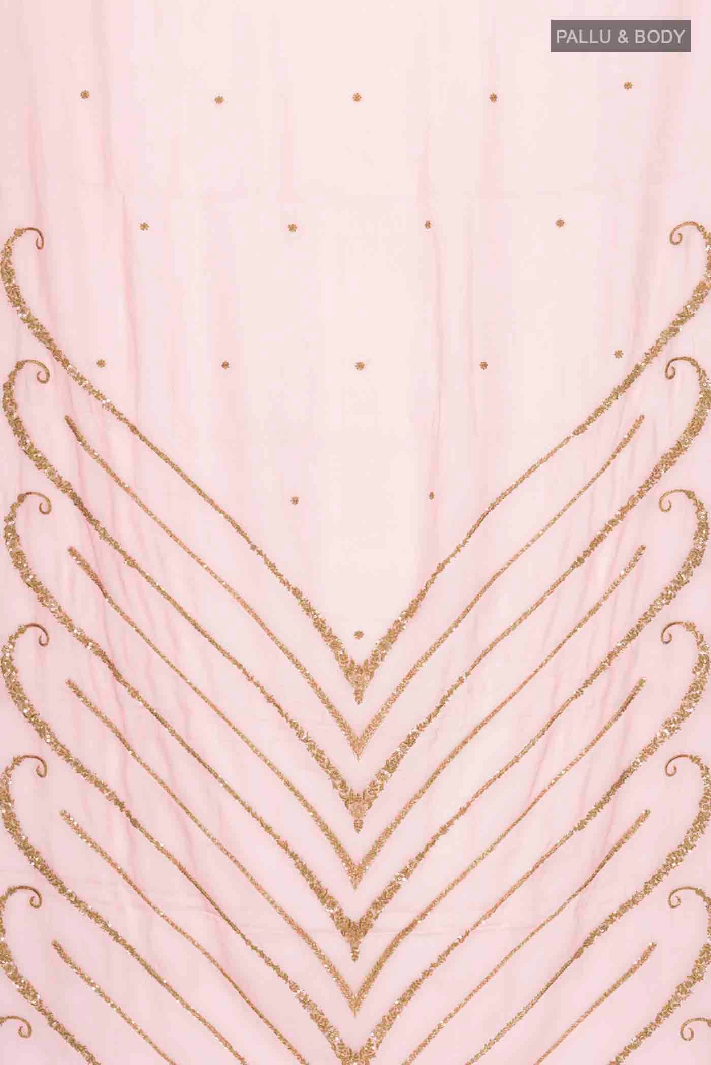 Sitara-Pink Organza Silk Saree - Image 5