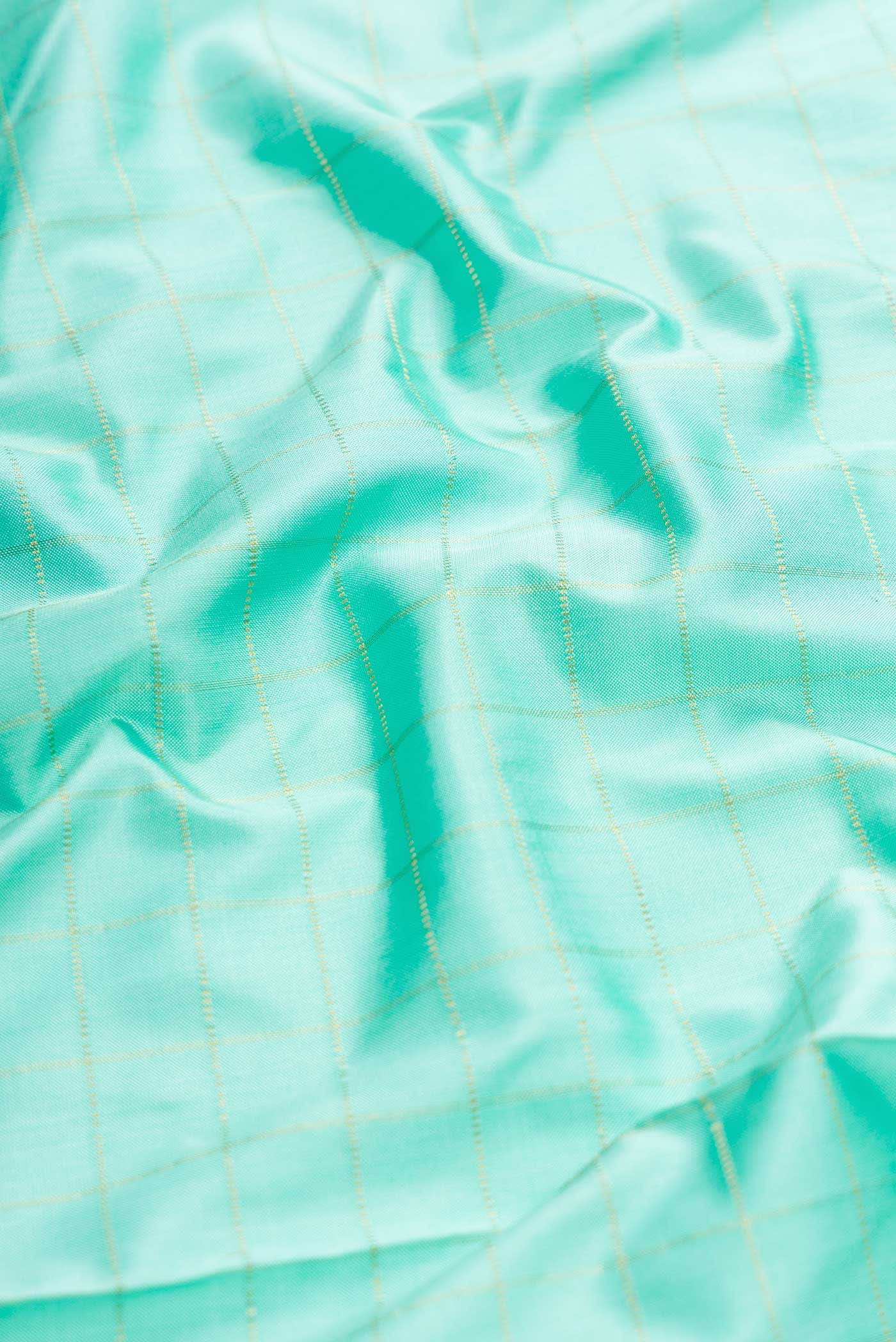 Sky Blue Double Ikat Saree - Image 5