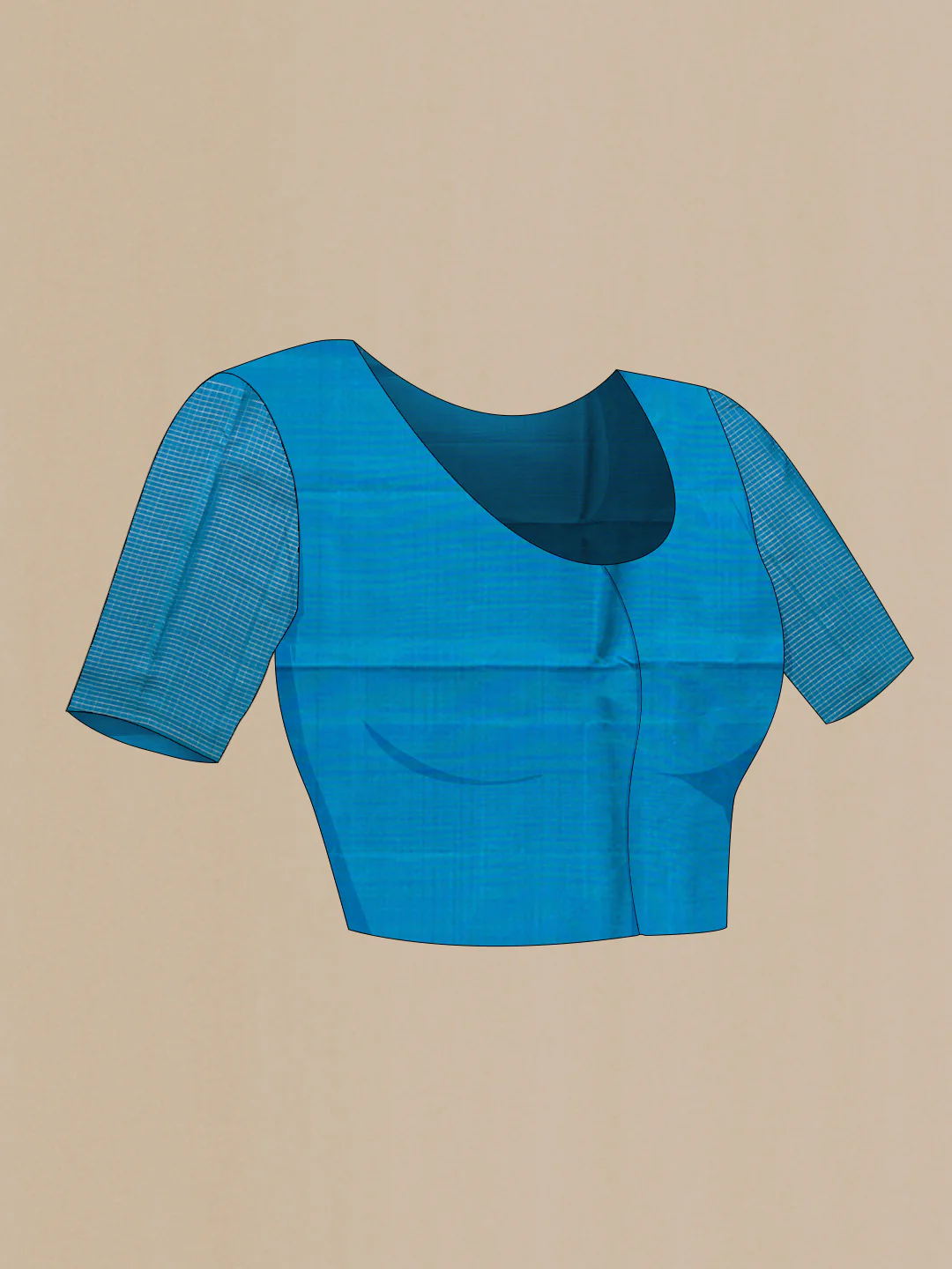 Sky Blue Dual Tone Kanjivaram Silk Saree - Image 5