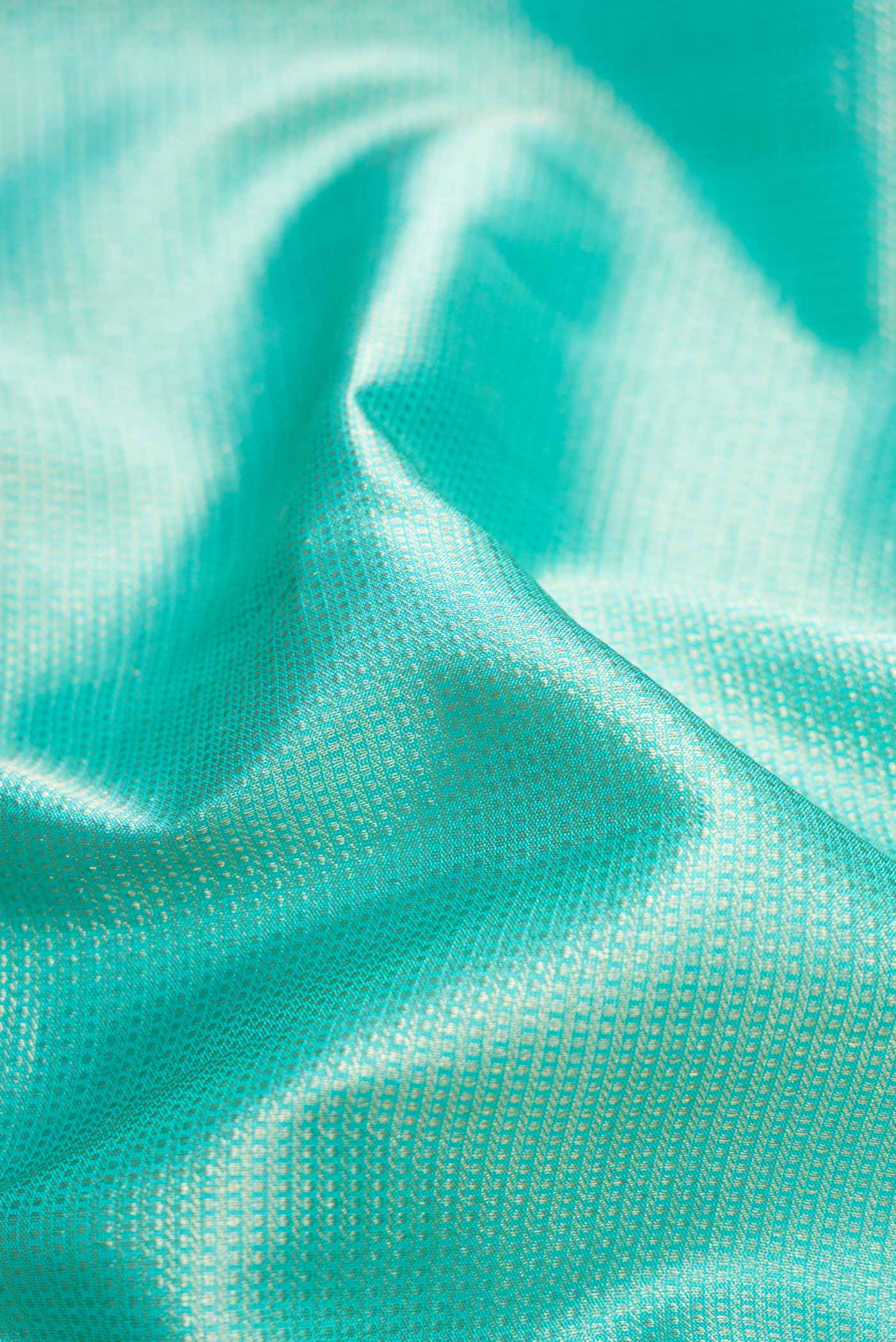 Sky Blue Kanjivaram Silk Saree - Image 2