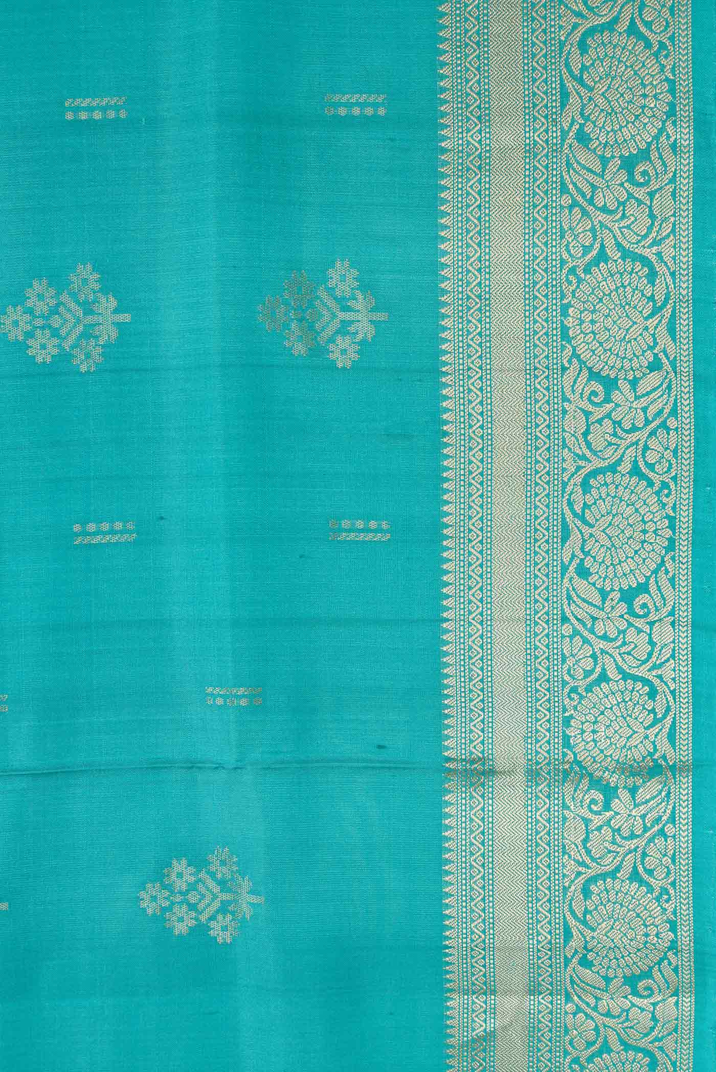 Blue Soft Silk Saree - Image 3
