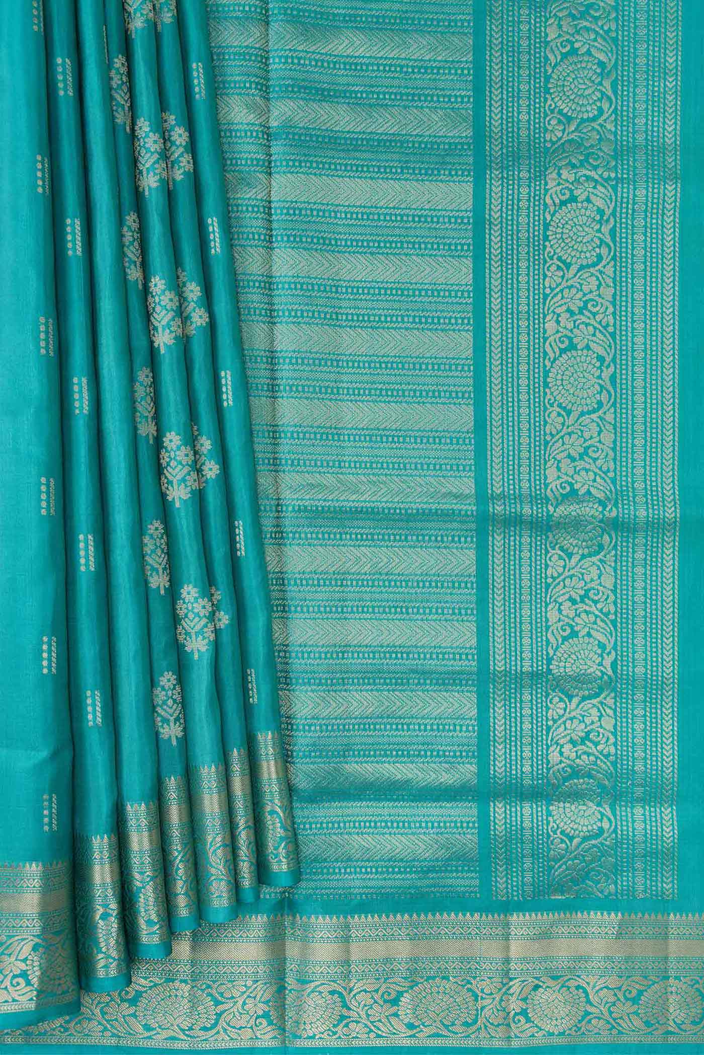 Blue Soft Silk Saree - Image 4