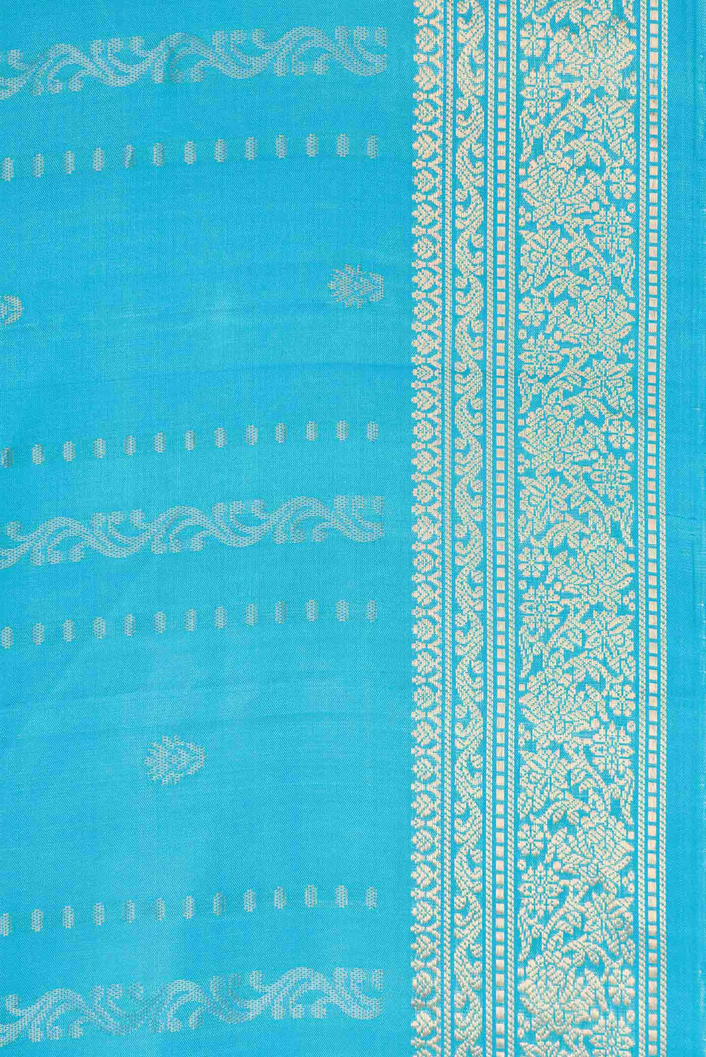 Sky Blue Soft Silk Saree - Image 3