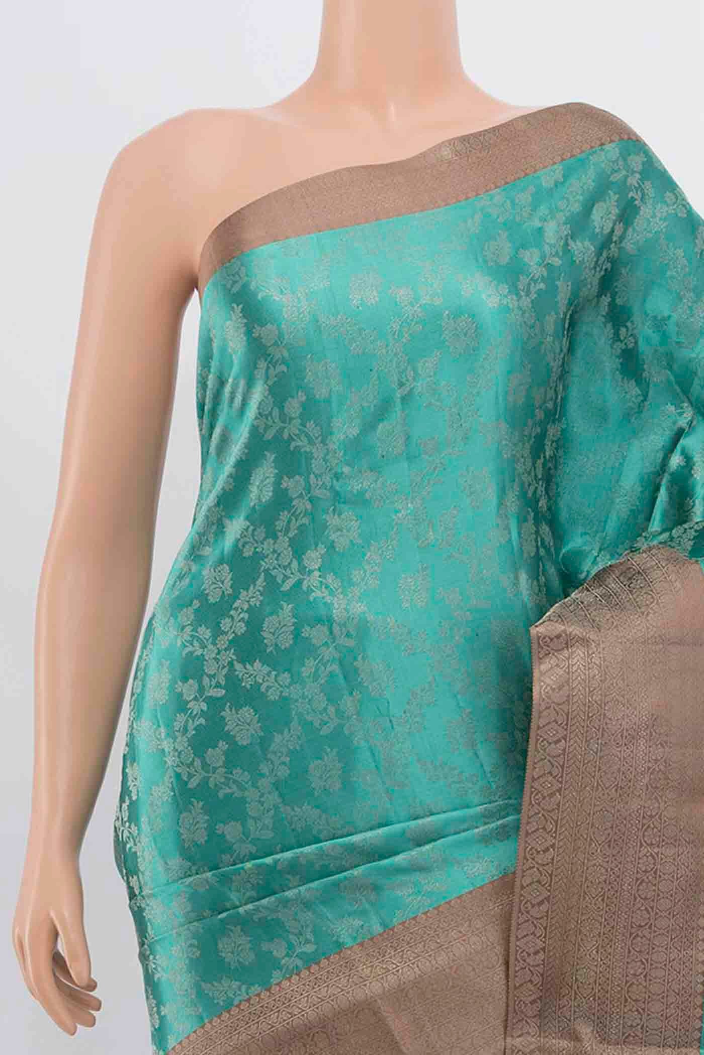 Sky Blue Kanjivaram Silk Saree - Image 2