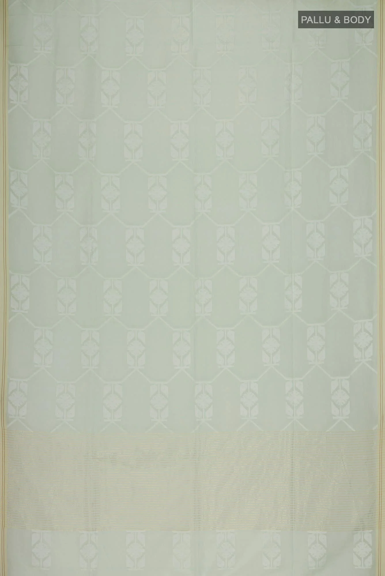Suman-Mint Green Bengal Cotton Saree - Image 5