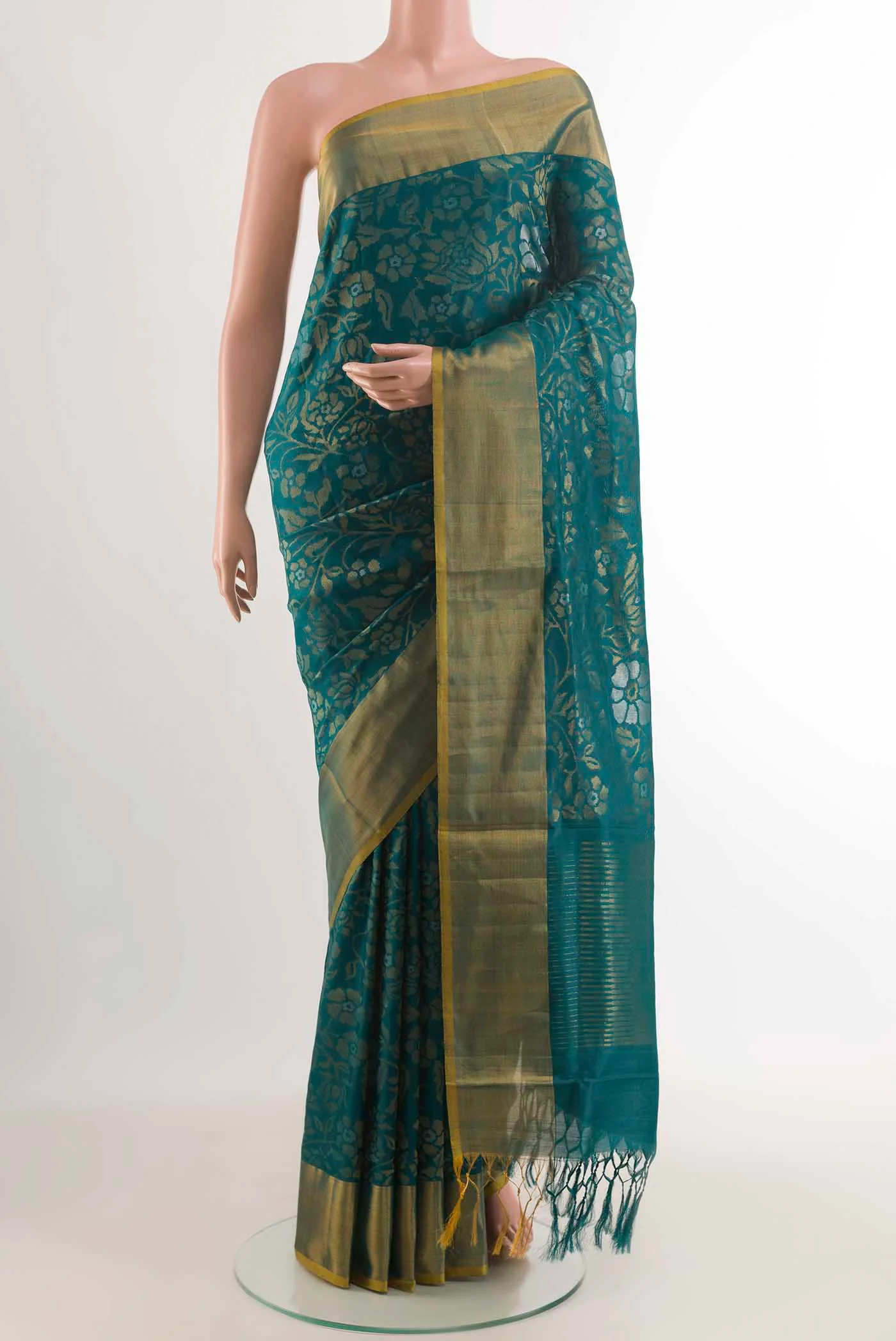 Teal Uppada Silk Saree