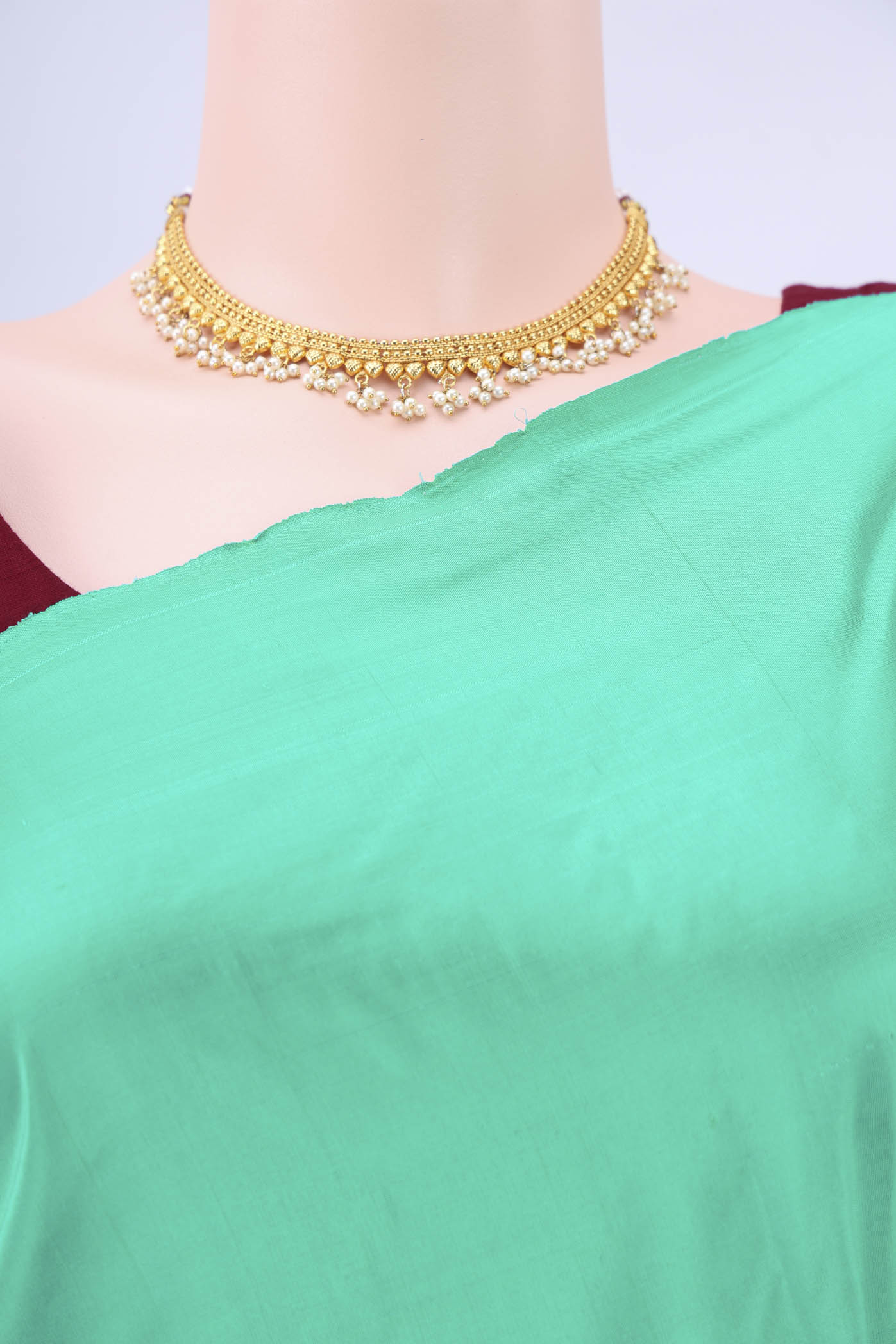 Turquoise Kanjivaram Saree - Image 2