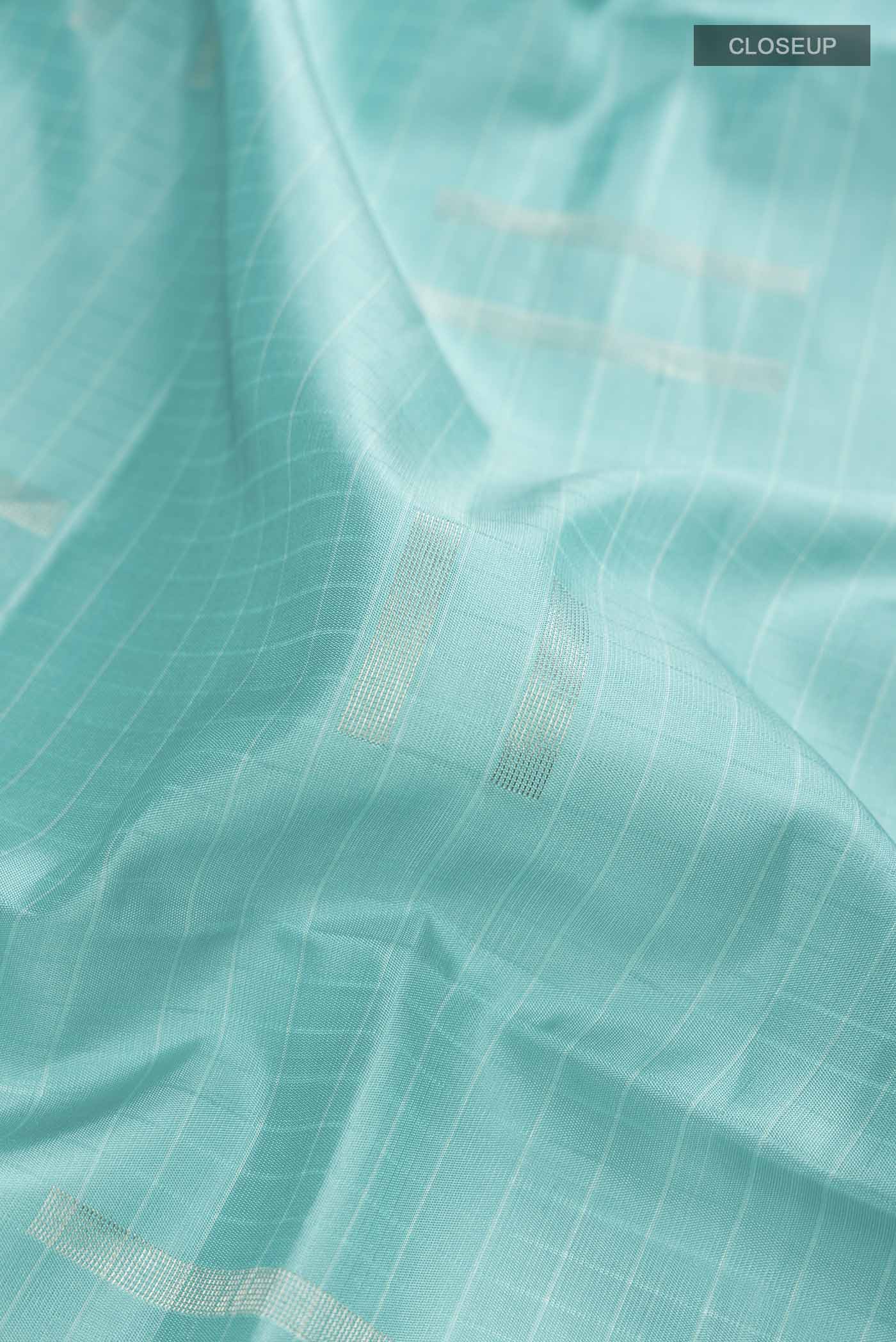 Turquoise Soft Silk Saree - Image 2
