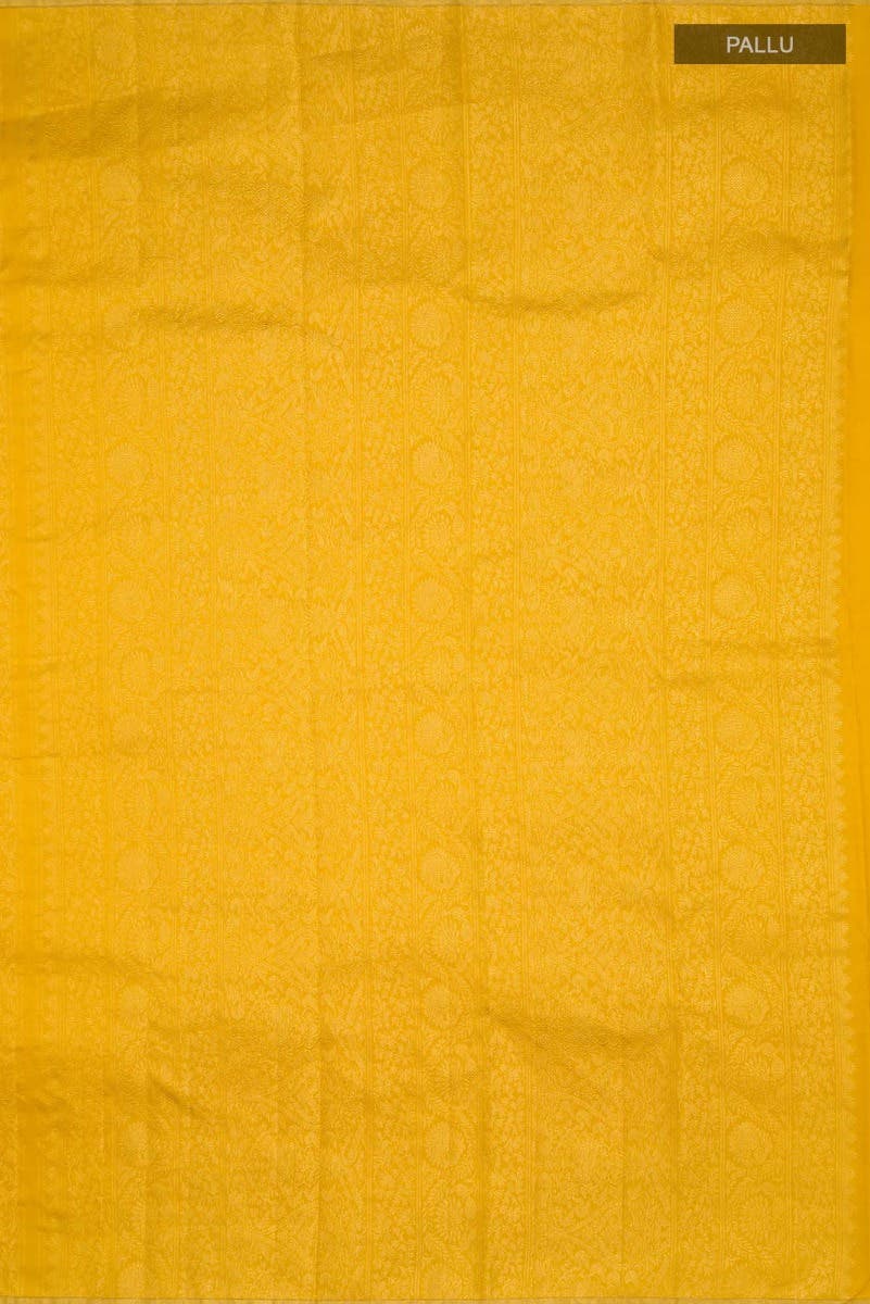 Vanashree-Mustard Yellow Kanchipuram Silk Saree - Image 8
