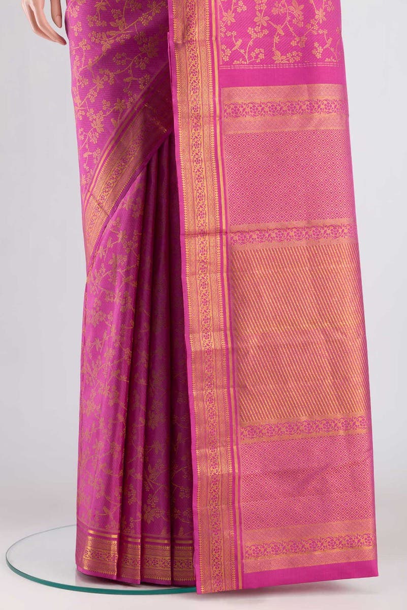 Vasanthika-Pink Kanchipuram Silk Saree - Image 3