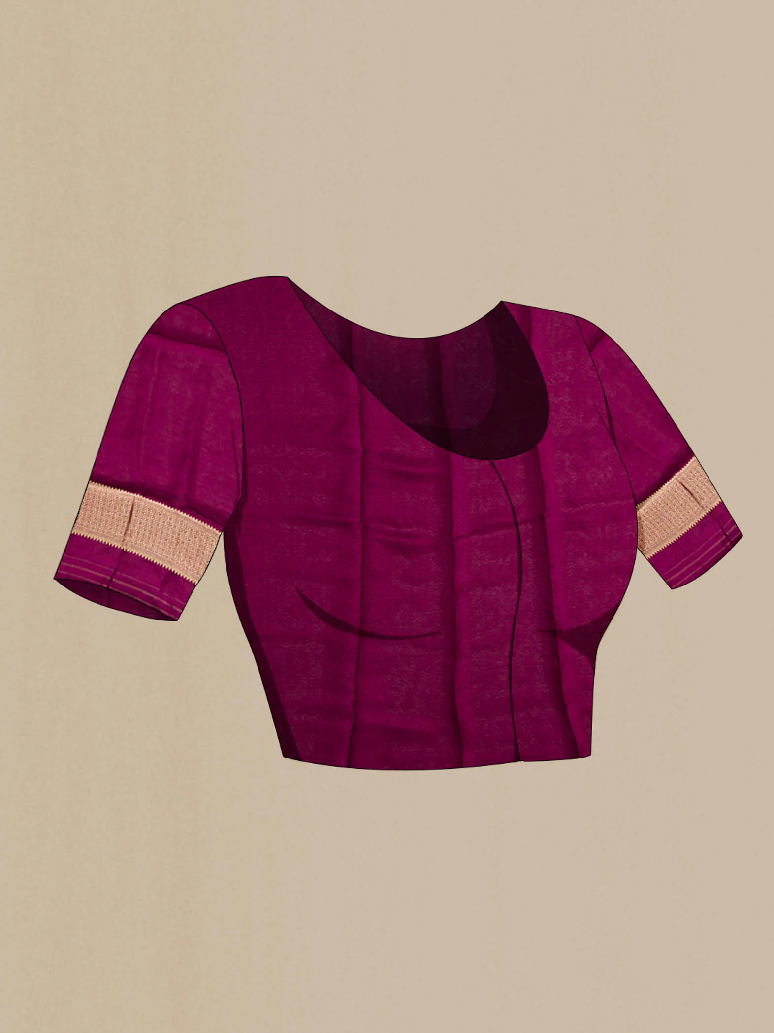 Violet Blended Banarasi Silk Saree - Image 4