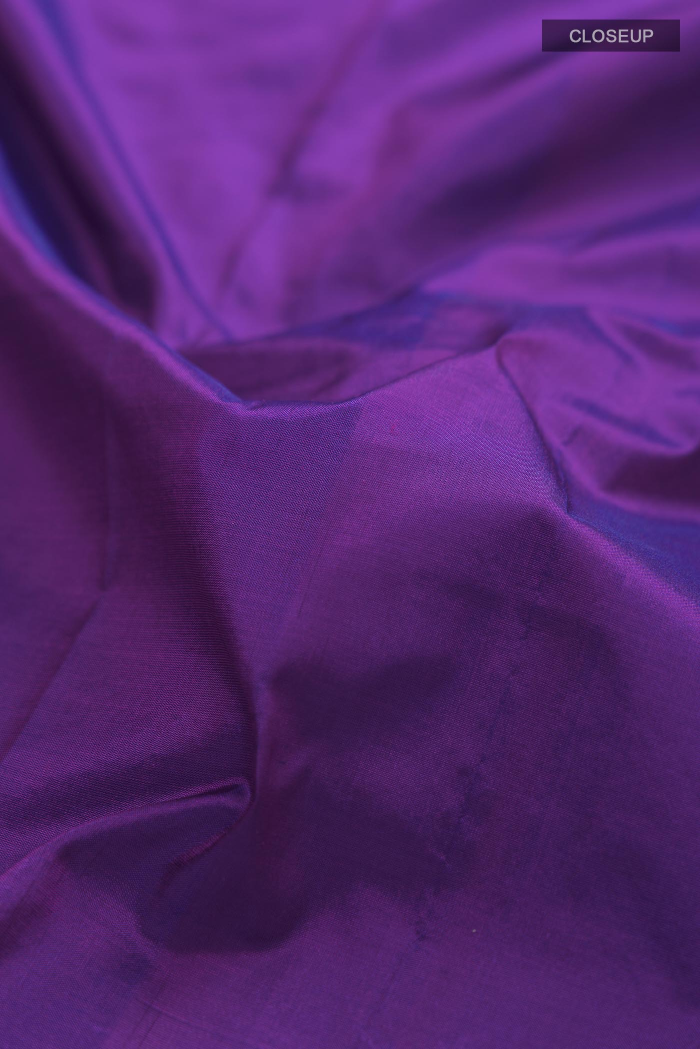 Violet Bangalore Silk Saree - Image 2