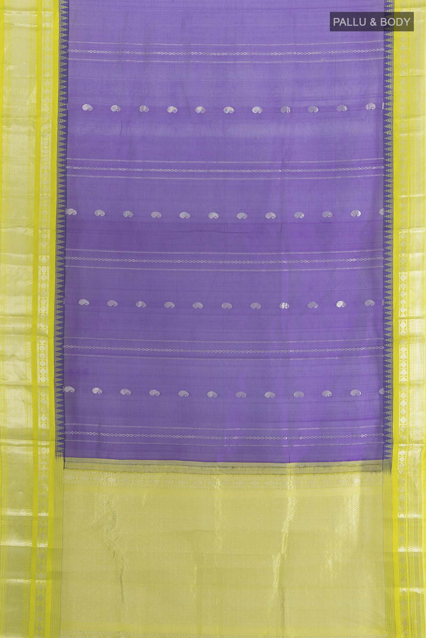 Violet Silk Cotton Saree - Image 5