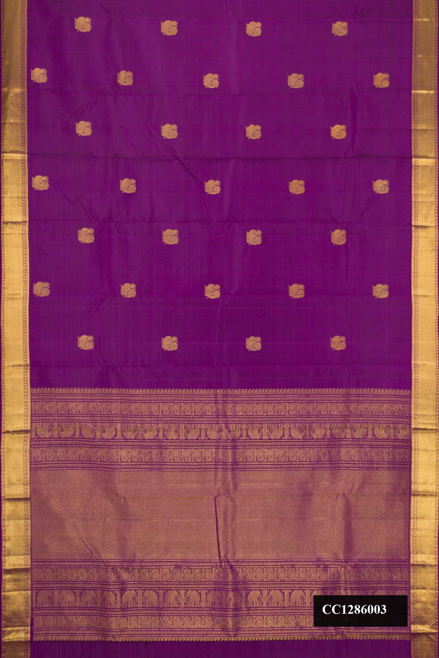 Violet Dual Tone Kanchipuram Silk Saree