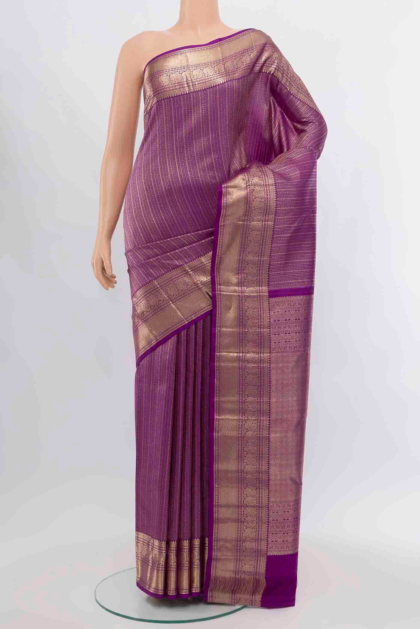 Violet Kanchipuram Silk Saree