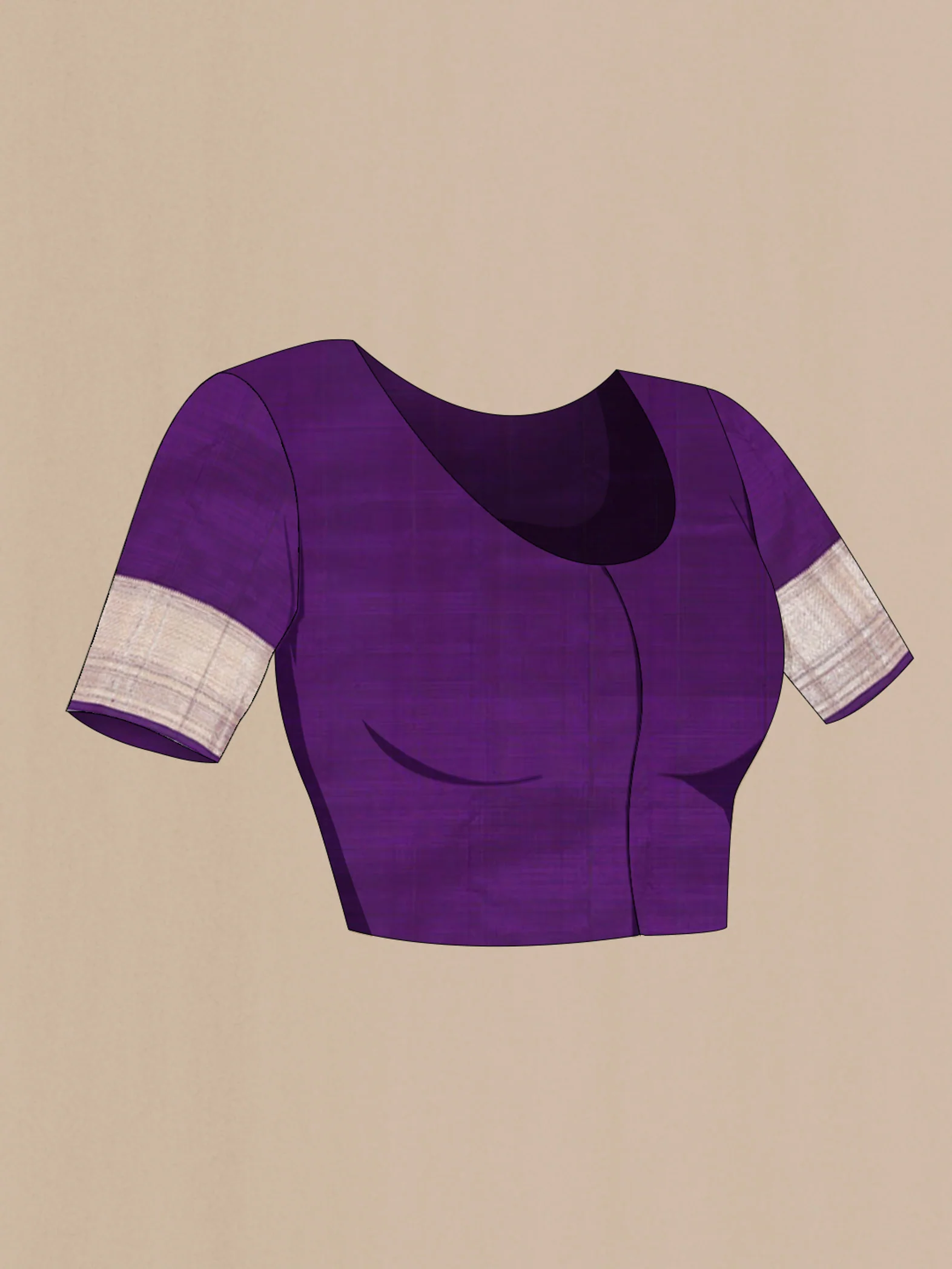 Violet Kanjivaram Silk Saree - Image 4
