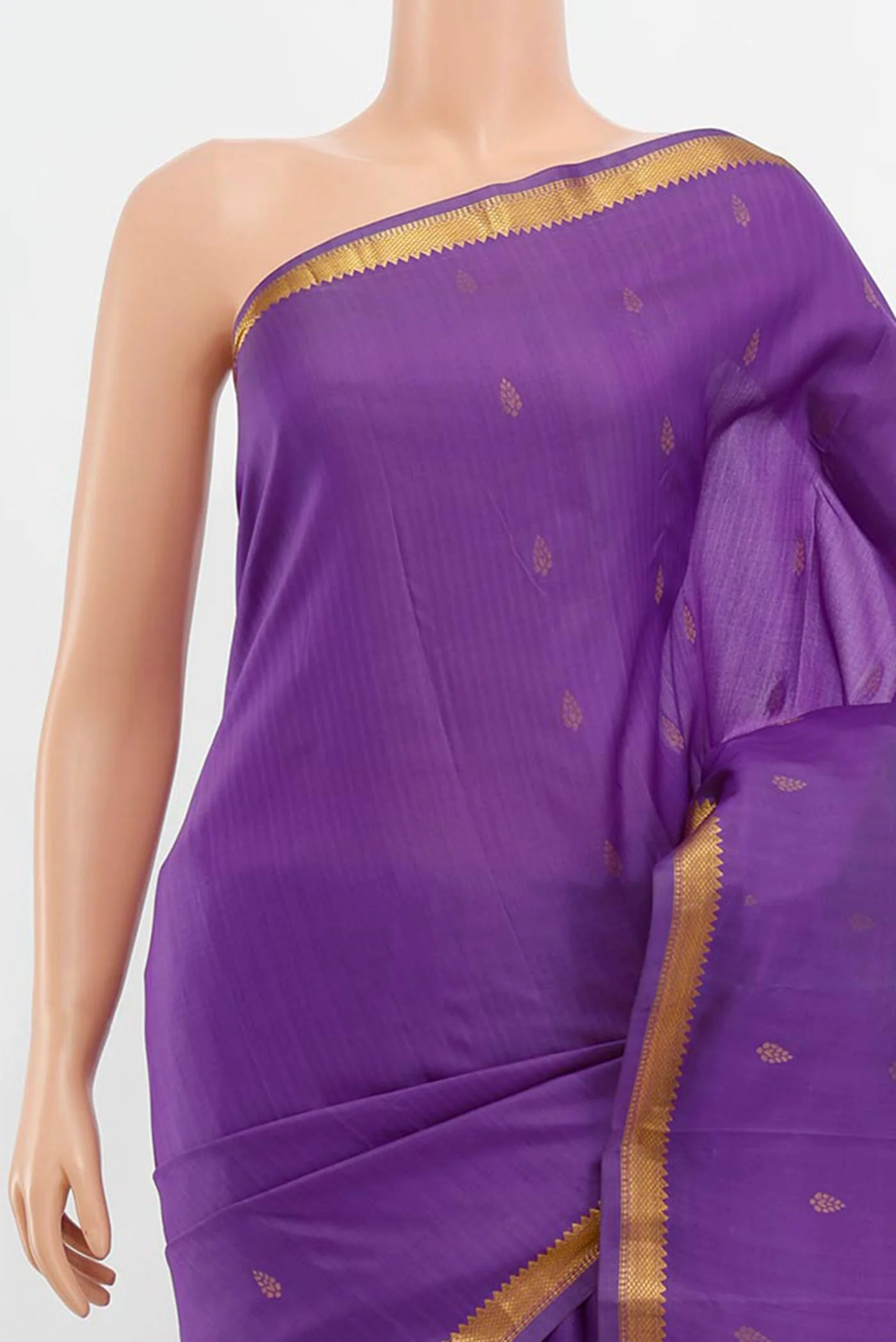 Violet Kanjivaram Silk Saree - Image 2