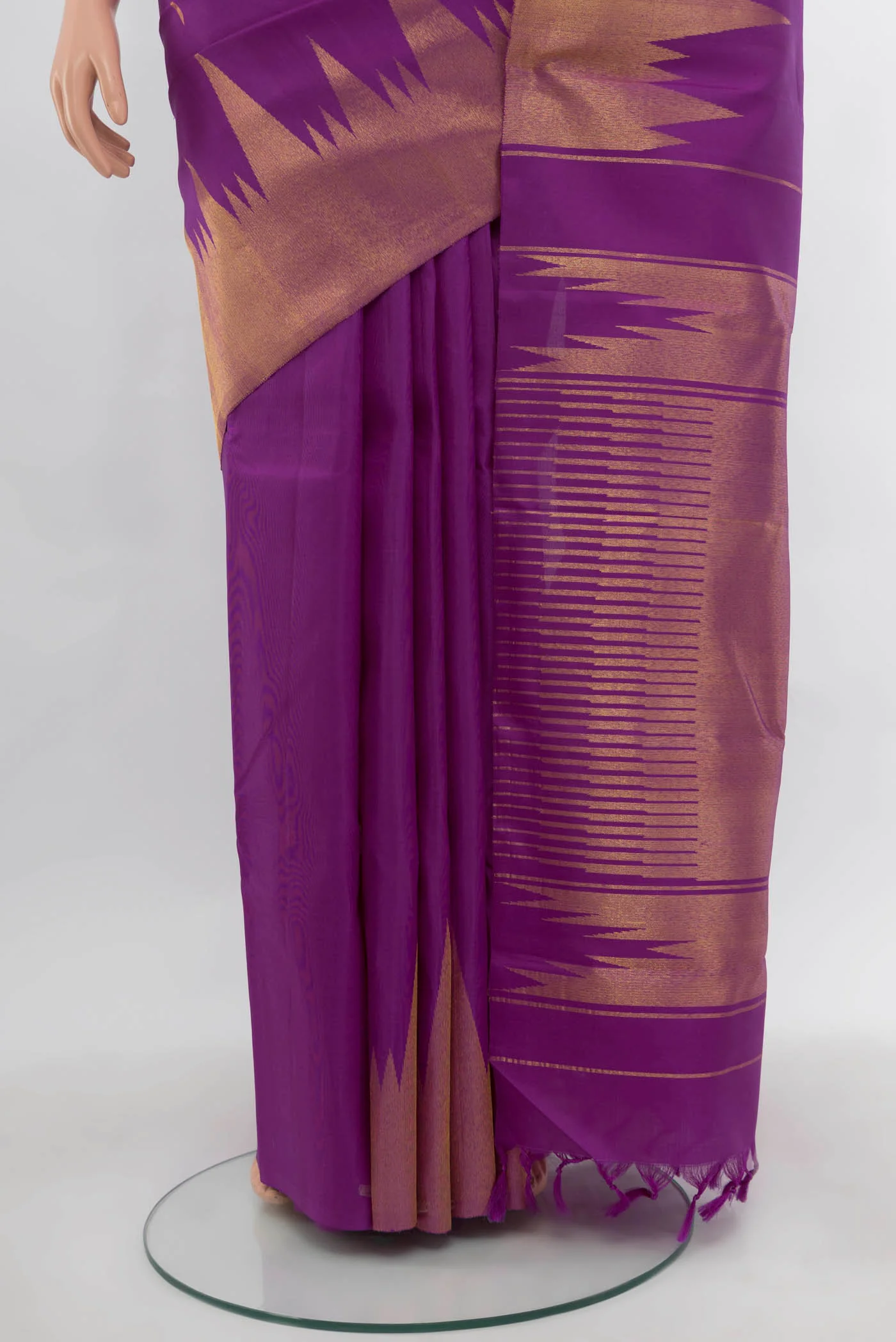Violet Kanjivaram Silk Saree - Image 3