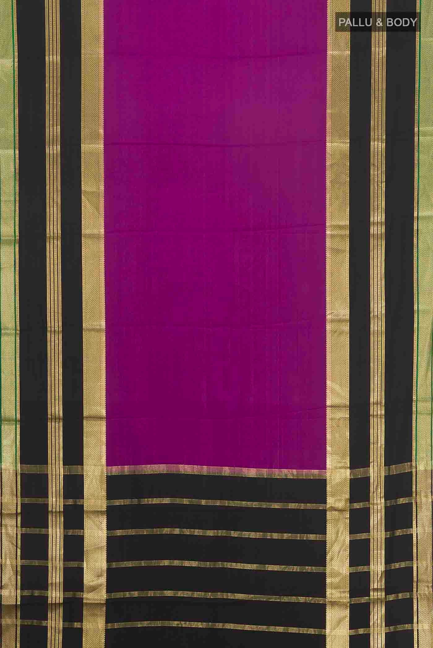 Violet Mysore Crepe Saree - Image 5