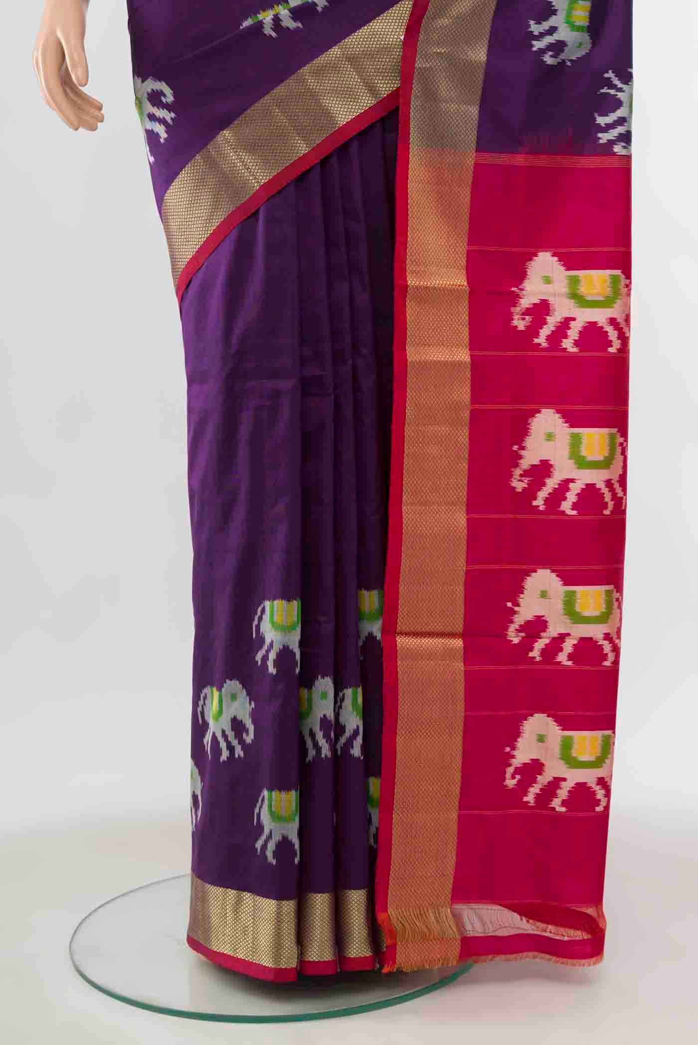 Violet Pochampally Saree - Image 3