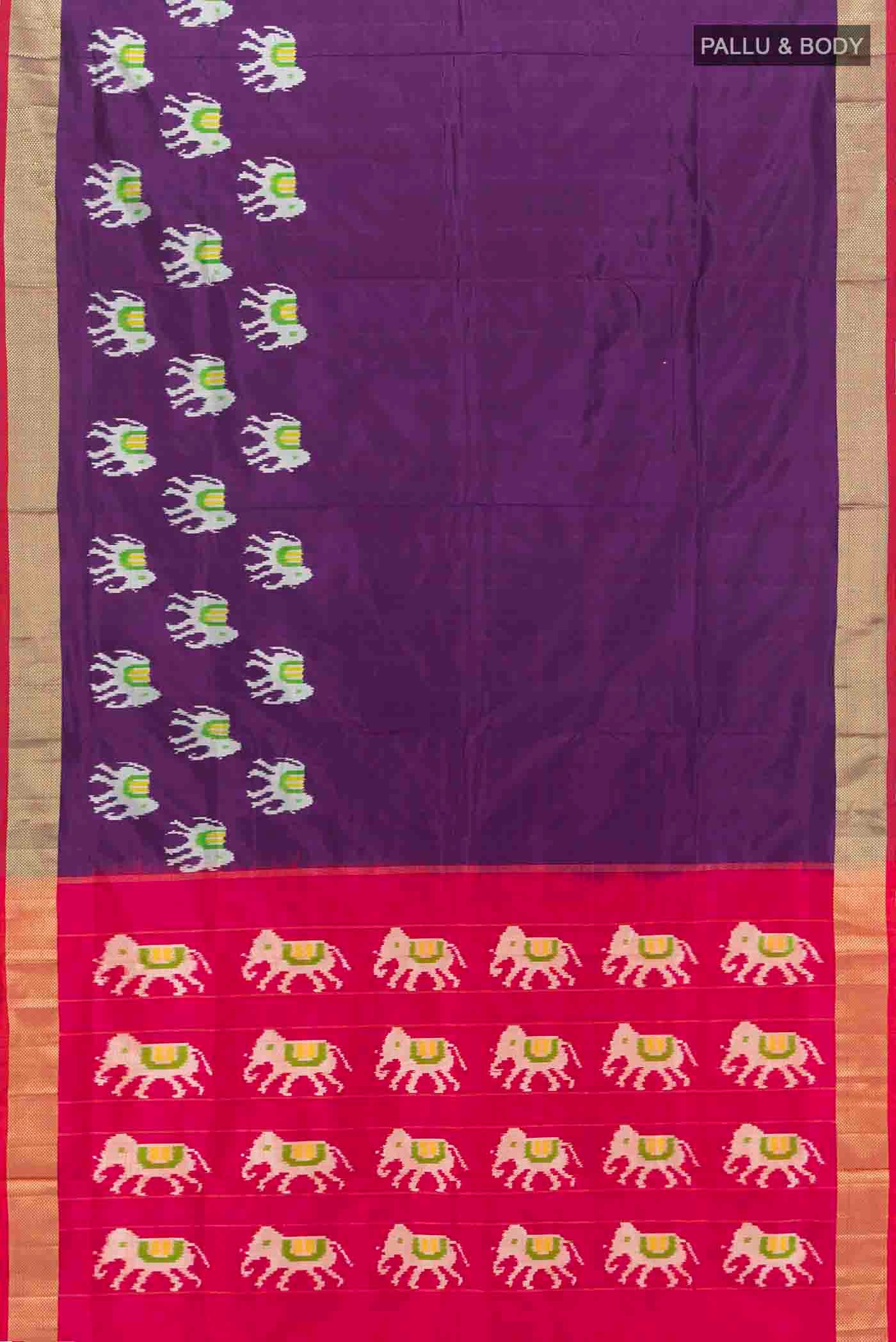 Violet Pochampally Saree - Image 5