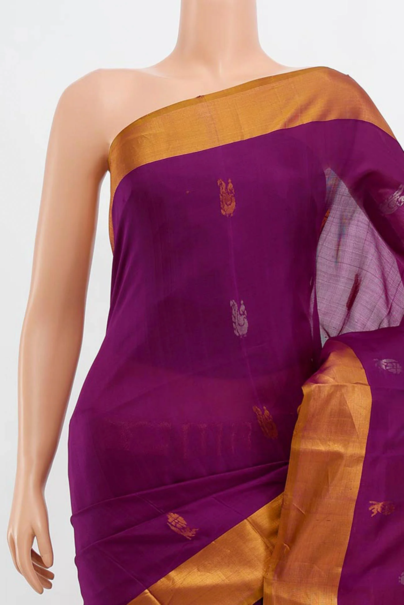 Purple Uppada Silk Saree - Image 2