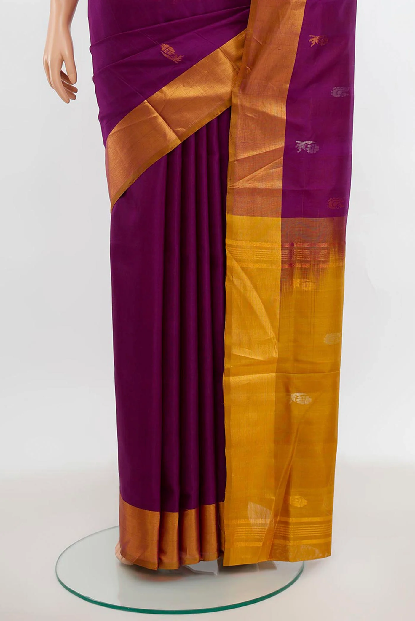 Purple Uppada Silk Saree - Image 3