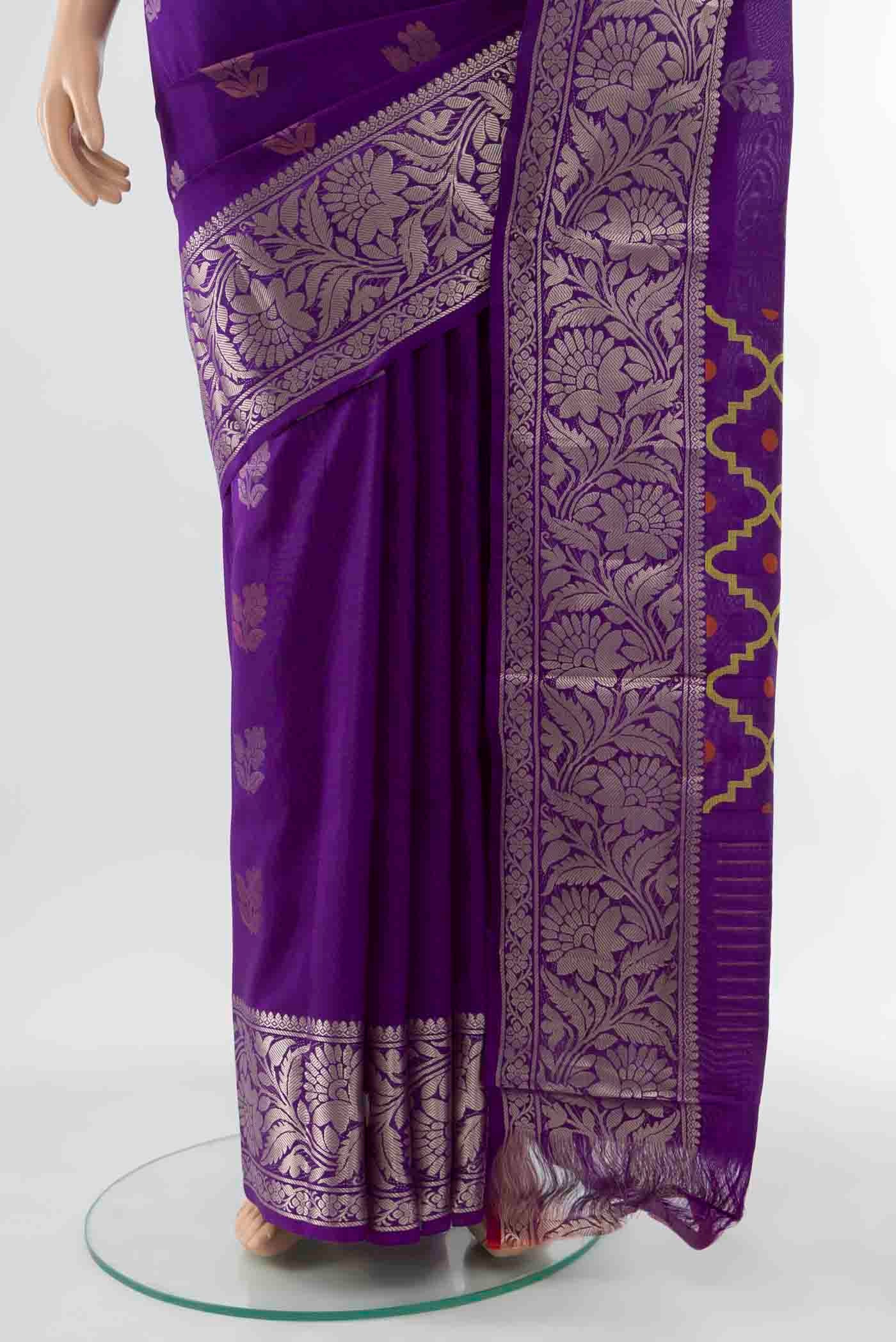 Violet Uppada Silk Saree - Image 3