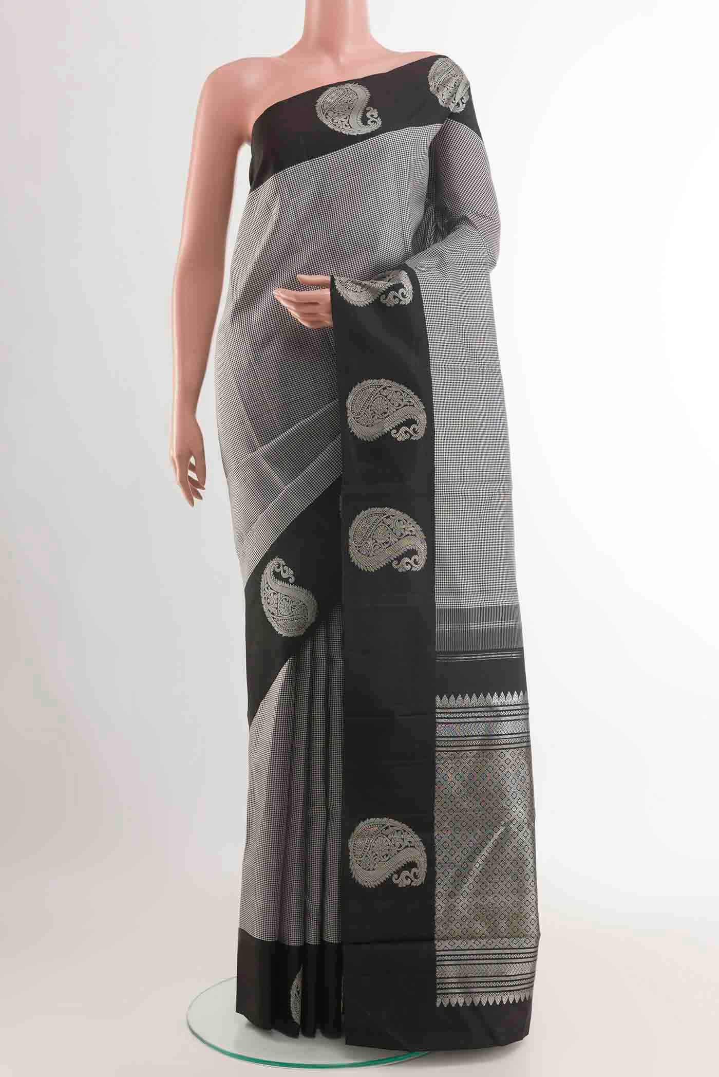 White Kanjivaram Silk Saree