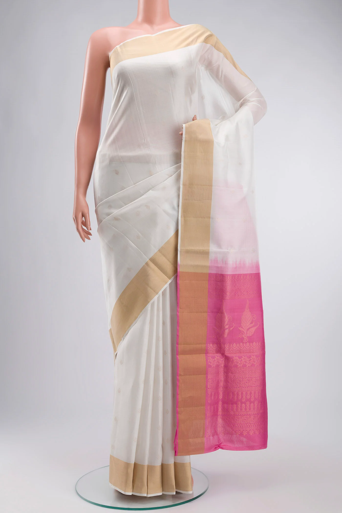 White Soft Silk Saree