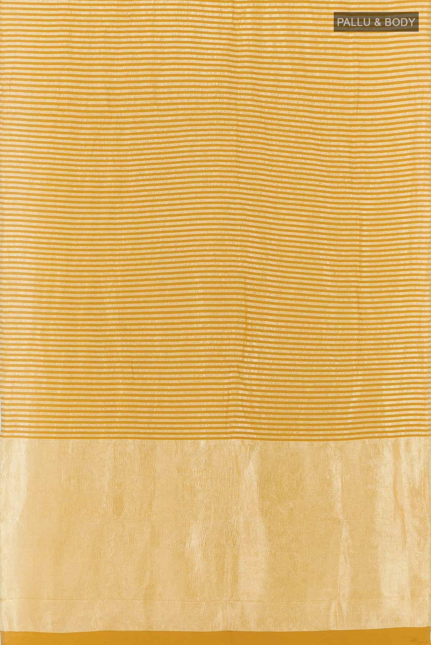 Yellow Banarasi Georgette Saree - Image 4