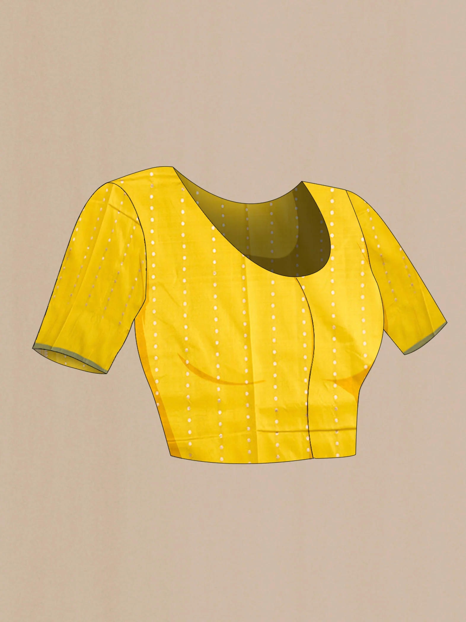 Yellow Banarasi Katan Silk Saree - Image 5
