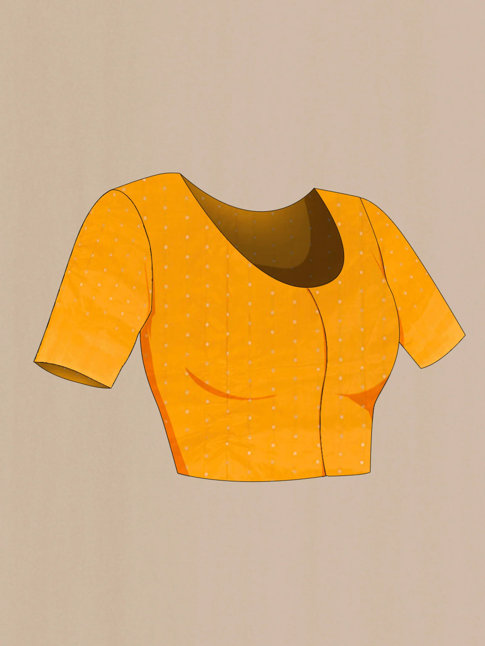 Yellow Banarasi Katan Silk Saree - Image 2