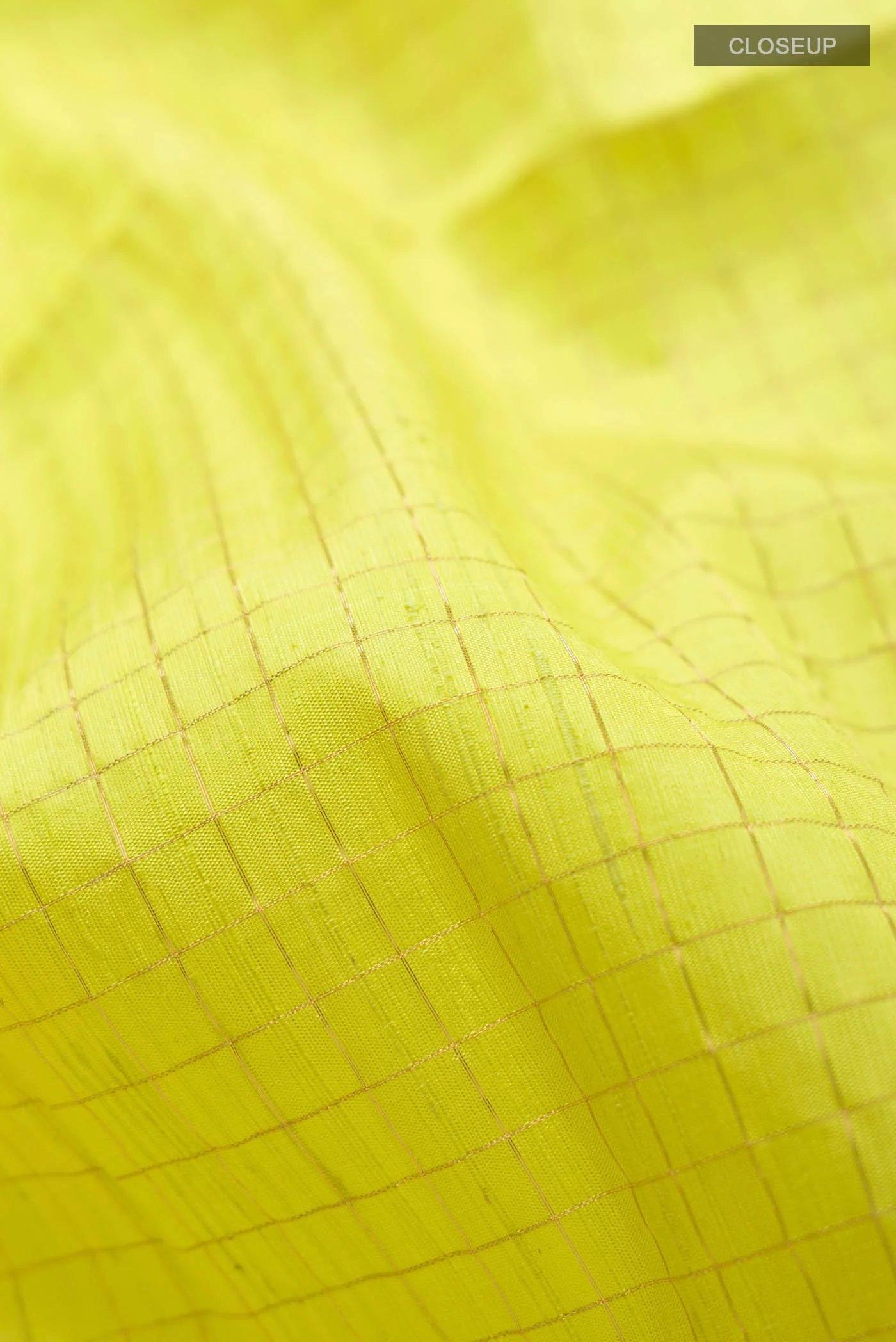 Yellow Banarasi Raw Silk Saree - Image 2