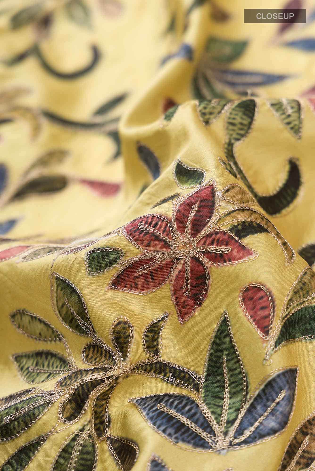 Yellow Bangalore Silk Saree - Image 3