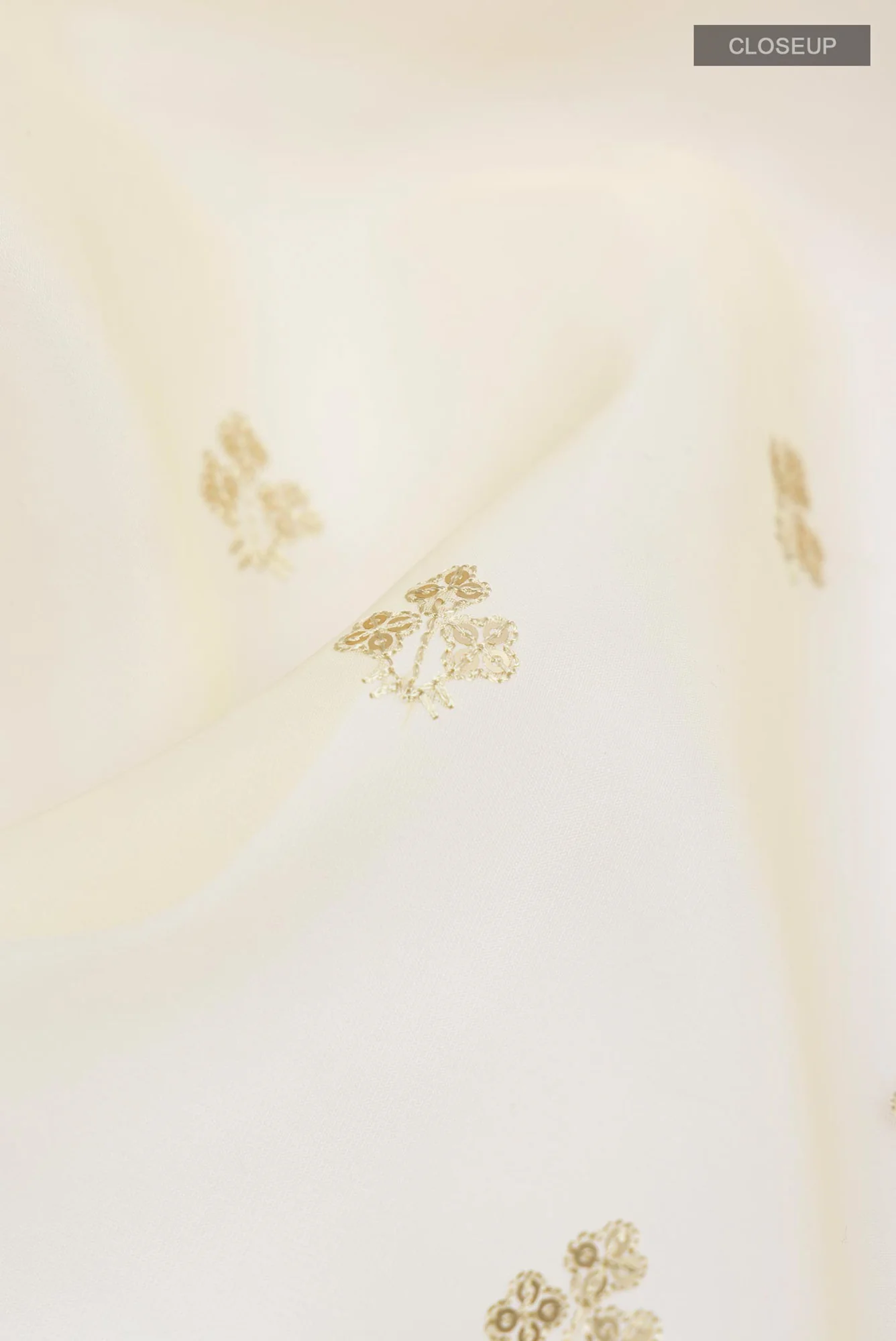 Yellow Blended Organza Silk Saree - Image 2