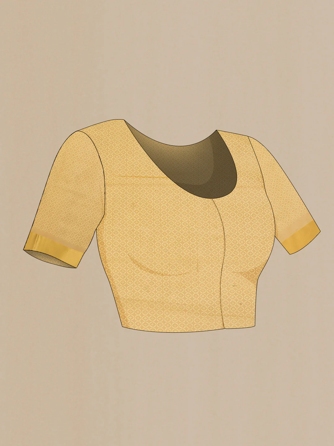 Yellow Dual Tone Georgette Saree - Image 4
