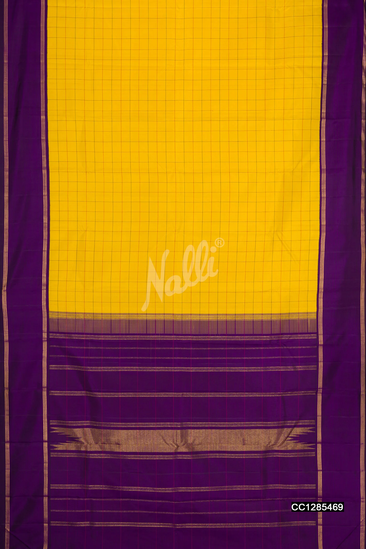 Yellow Dual Tone Kanchipuram Silk Saree