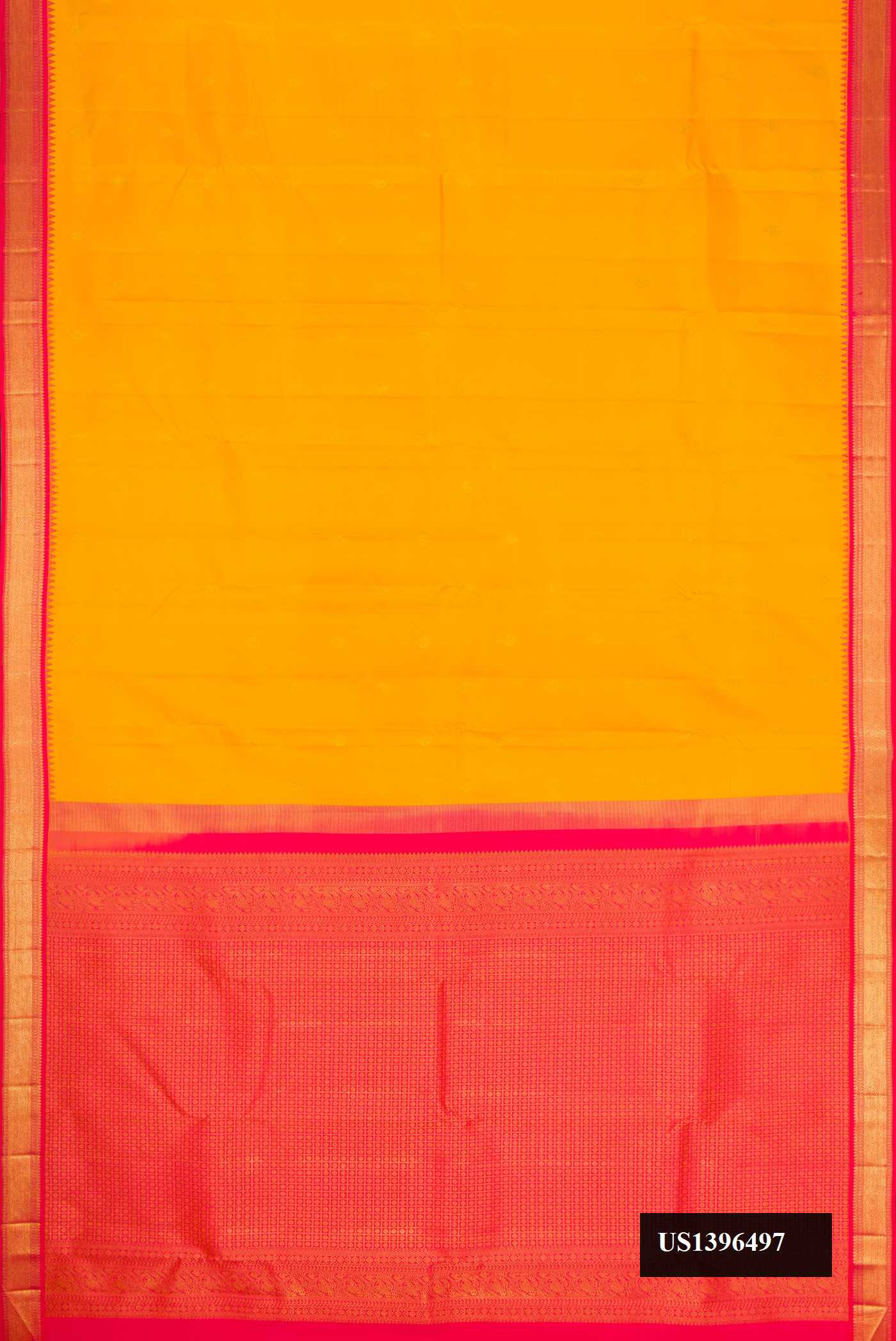 Yellow Dual Tone Kanchipuram Silk Saree
