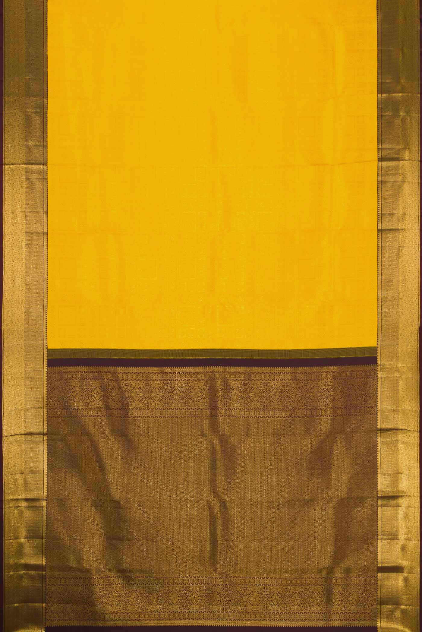 Yellow Kanjivaram Silk Saree - Image 6