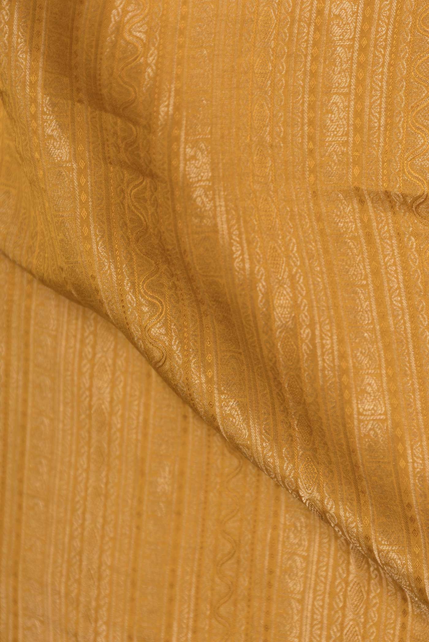 Mustard Mysore Crepe Saree - Image 2