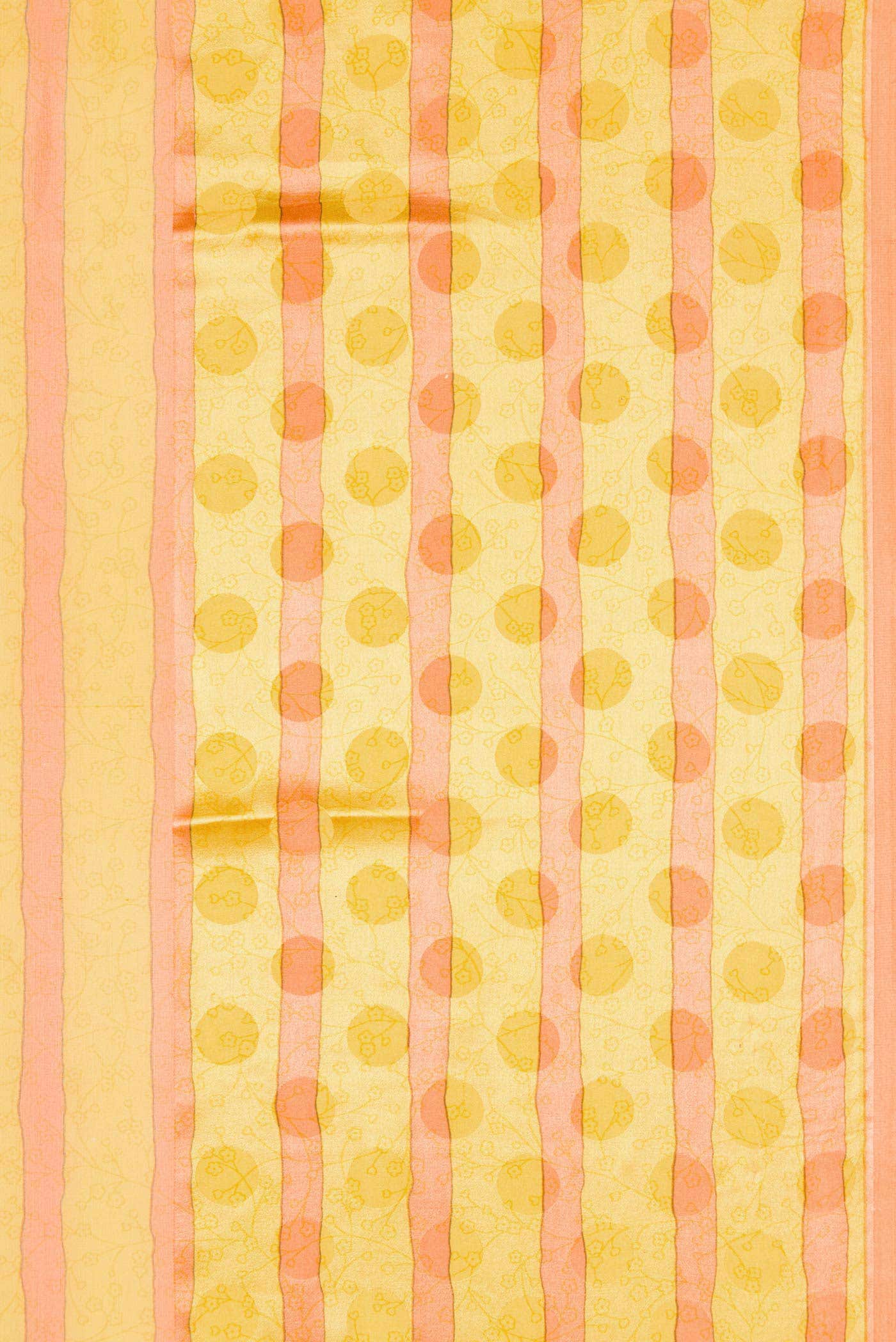 Yellow Dual Tone Mysore Georgette Saree - Image 3