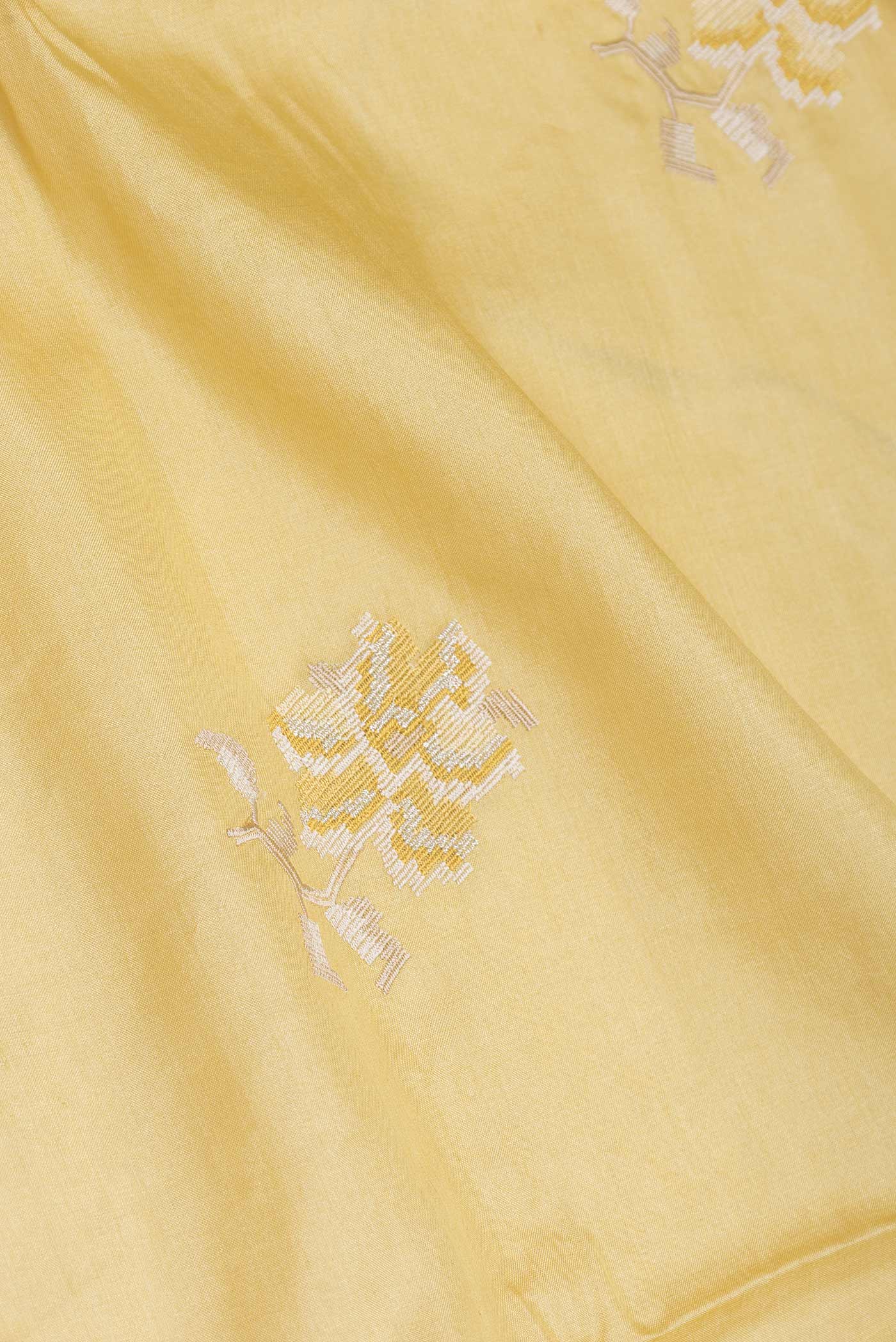 Yellow Dual Tone Tussar Saree - Image 2