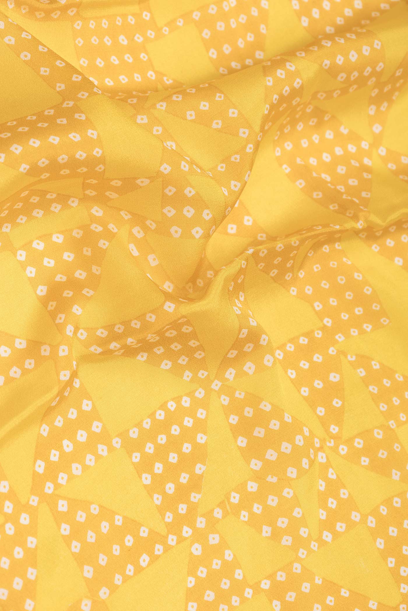 Yellow Mysore Crepe Saree - Image 2