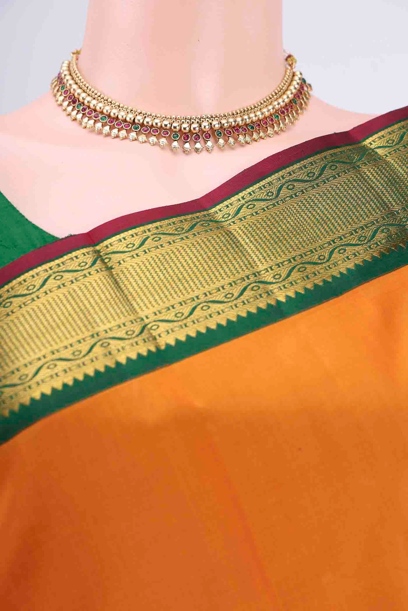 Yellow Kanchipuram Saree - Image 2