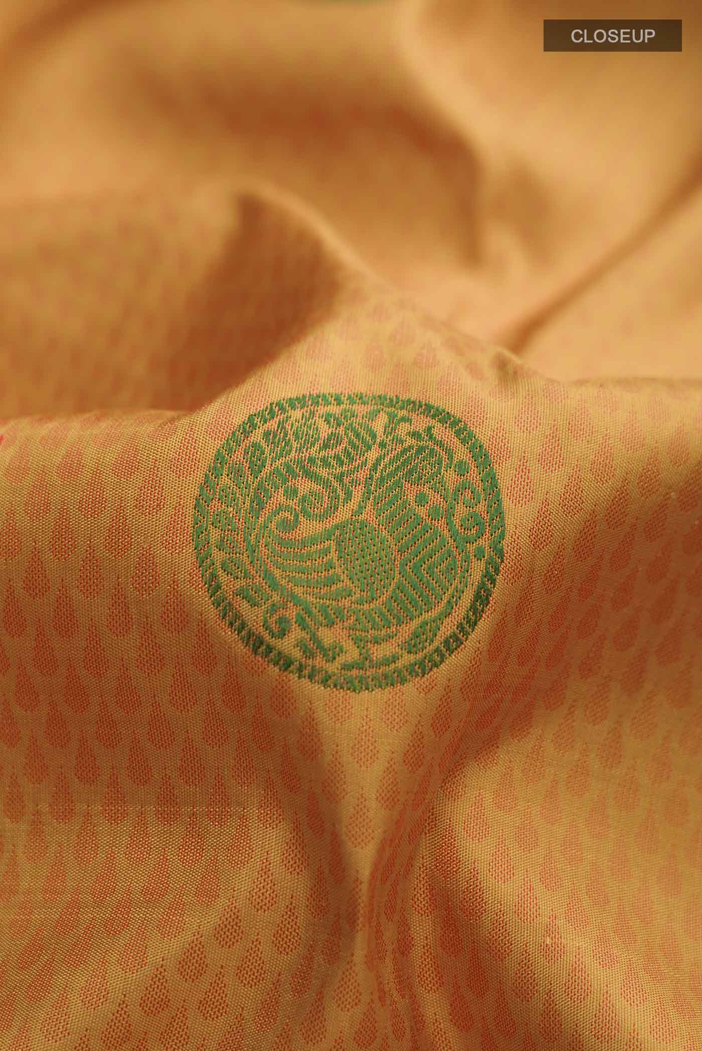 Yellow Kanjivaram Silk Saree - Image 2