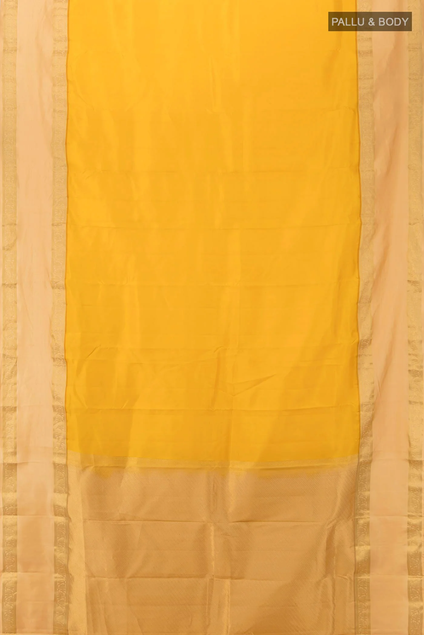 Yellow Kanchipuram Silk Saree - Image 5
