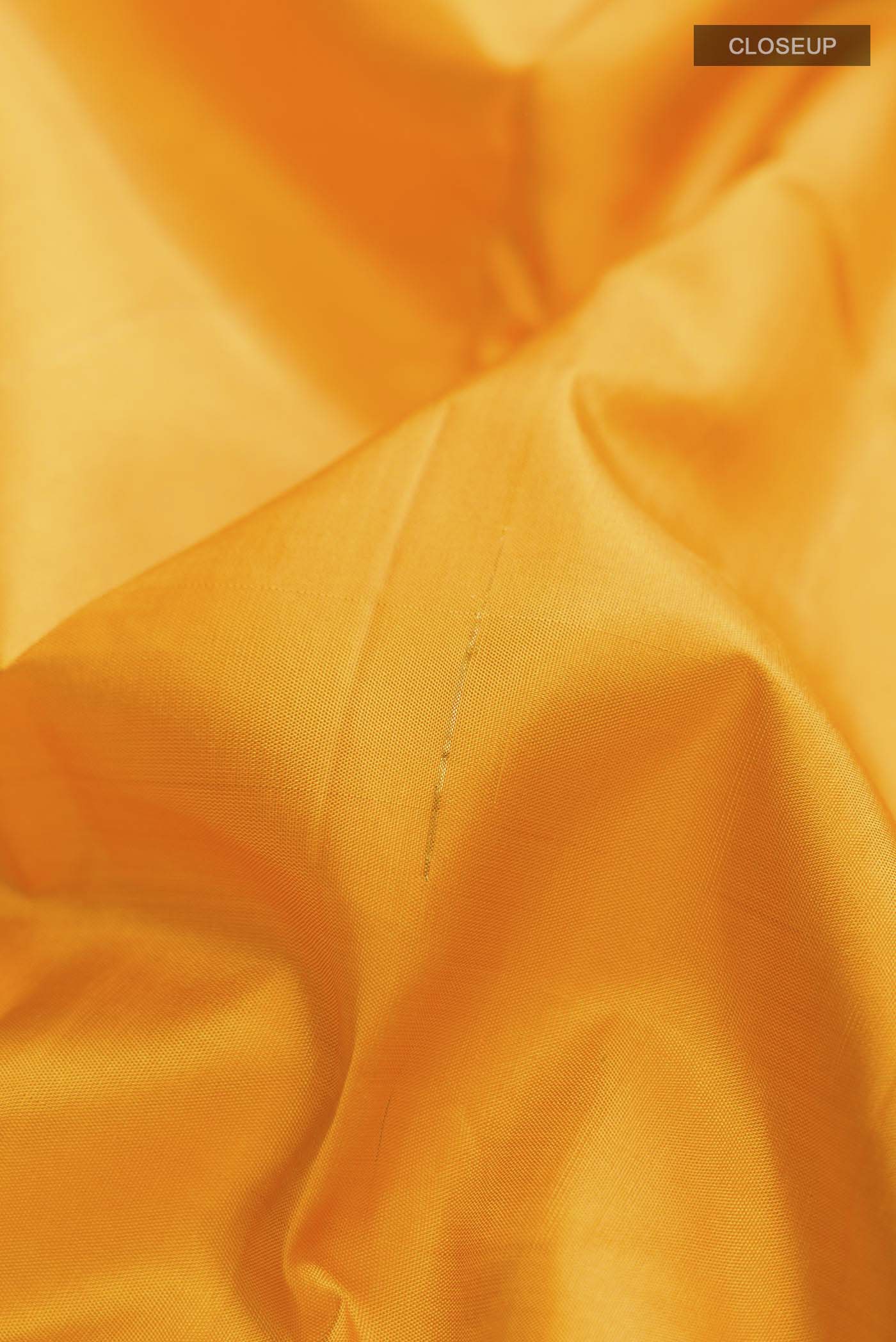 Yellow Kanchipuram Silk Saree - Image 2