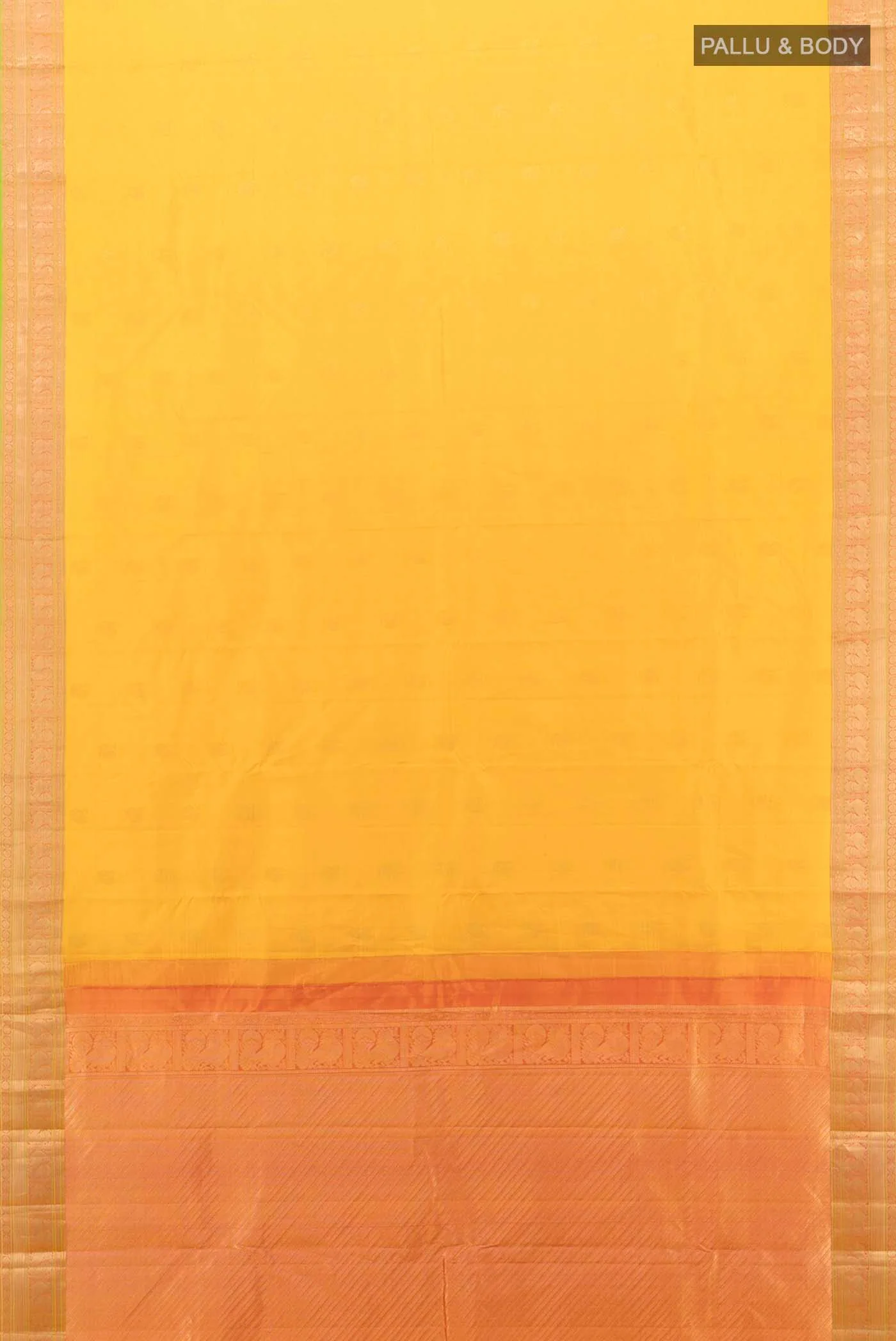 Yellow Kanchipuram Silk Saree - Image 5